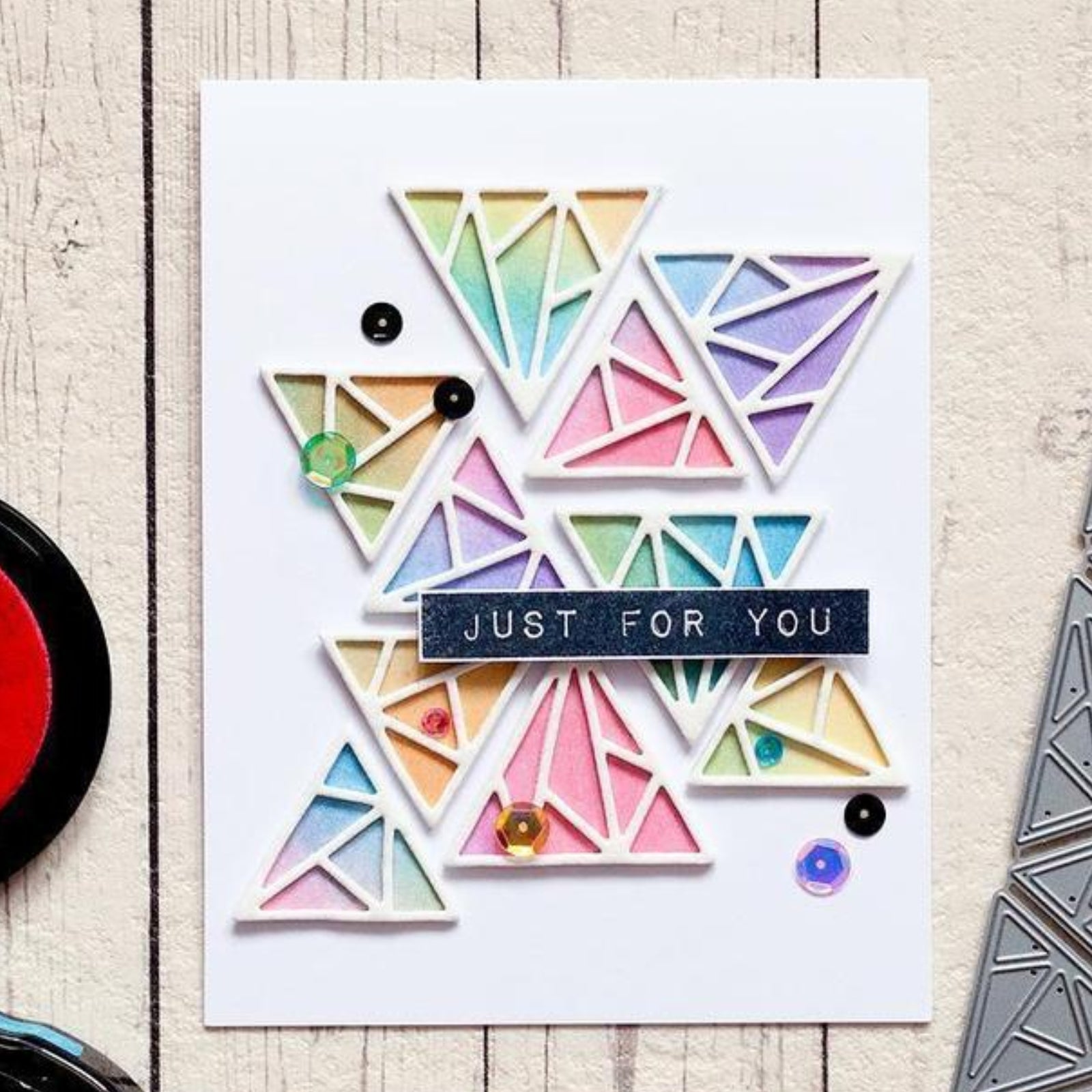 Stained Glass Triangles Cutting Dies Set