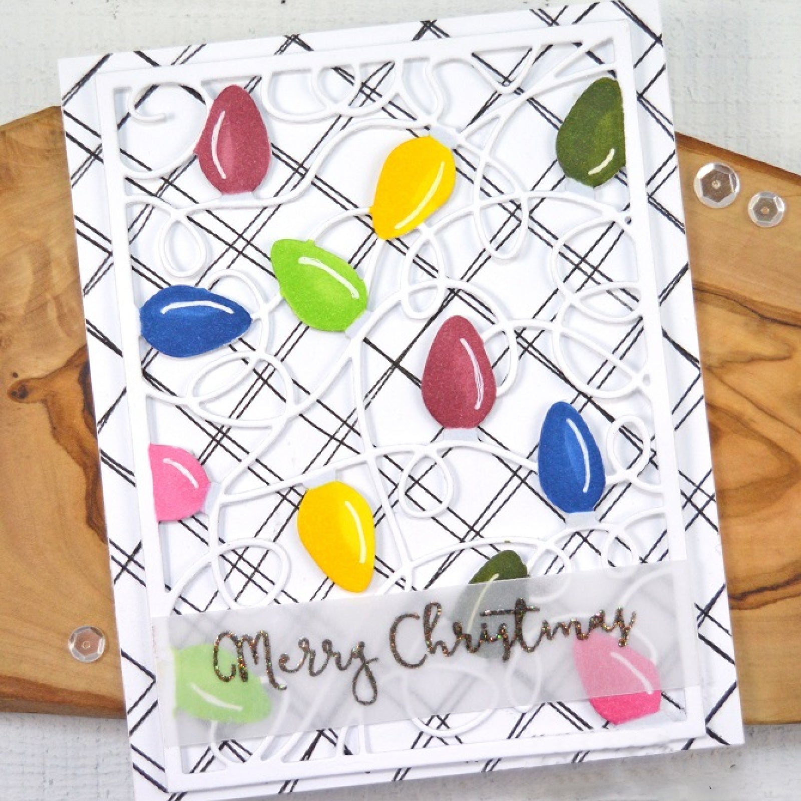 Light It Up Tangled Bulbs Background Frame Cutting Die