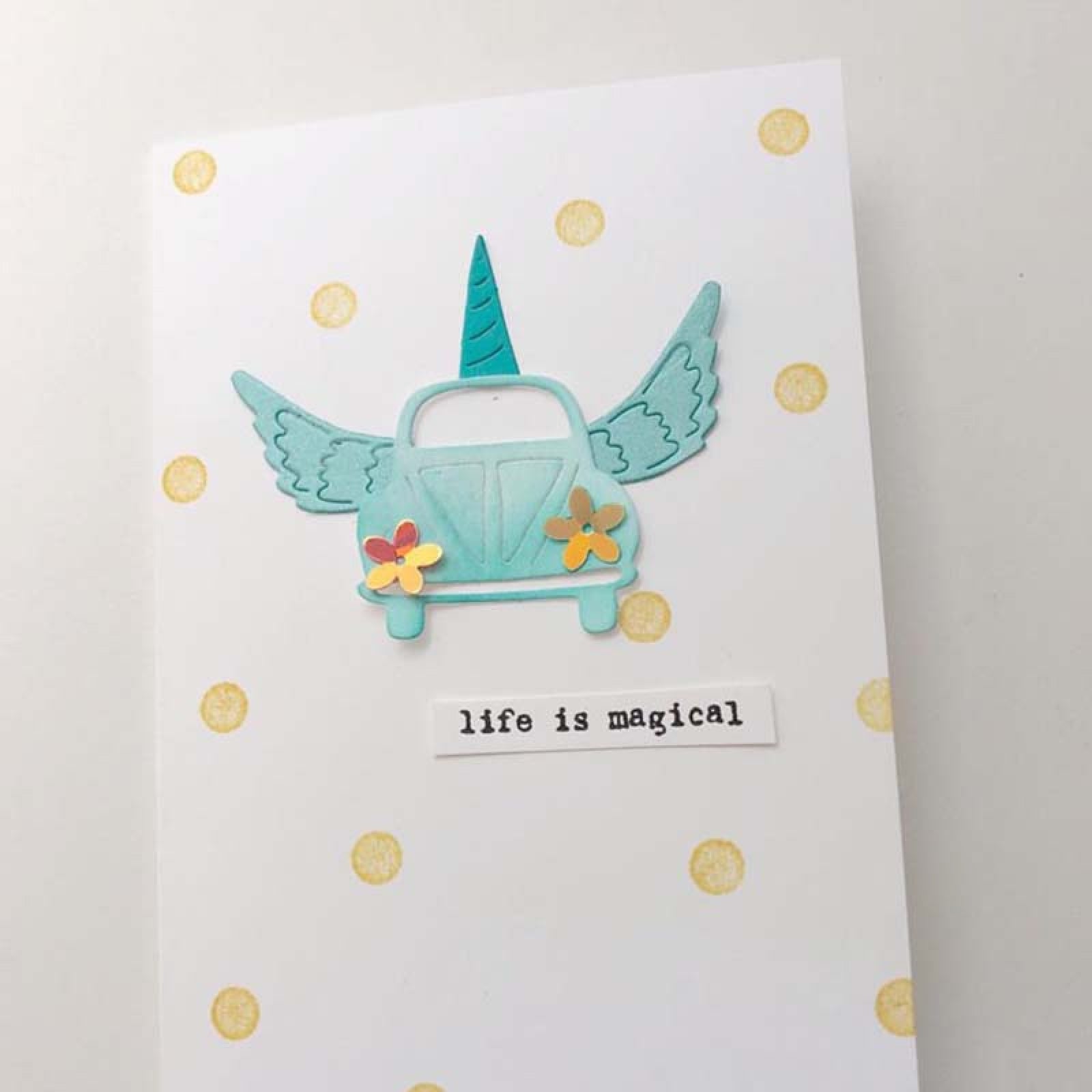 Whimsical Holiday Cutting Die Set – Unicorn Reindeer and Bug Car