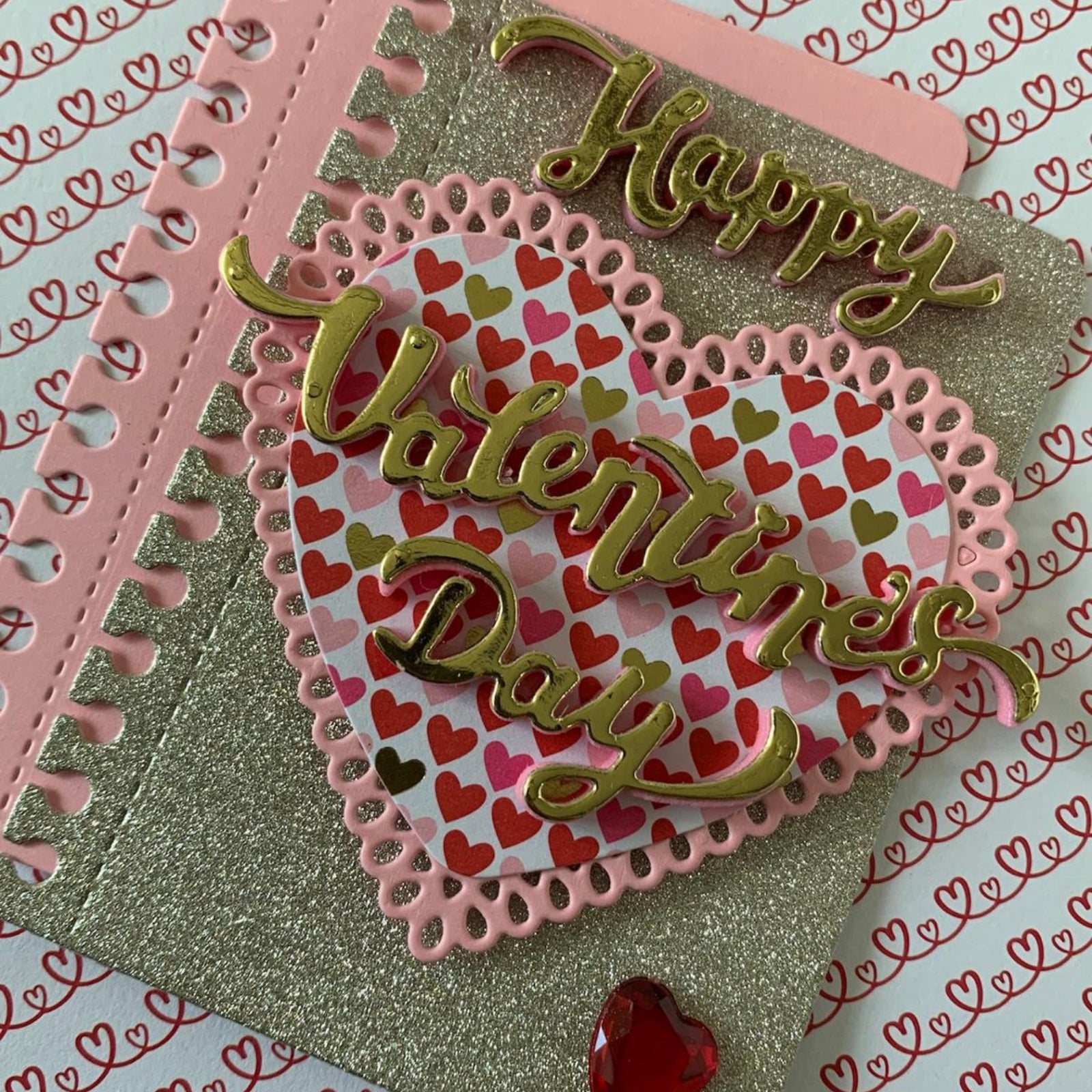 Happy Valentine’s Day Sentiment Words Cutting Die