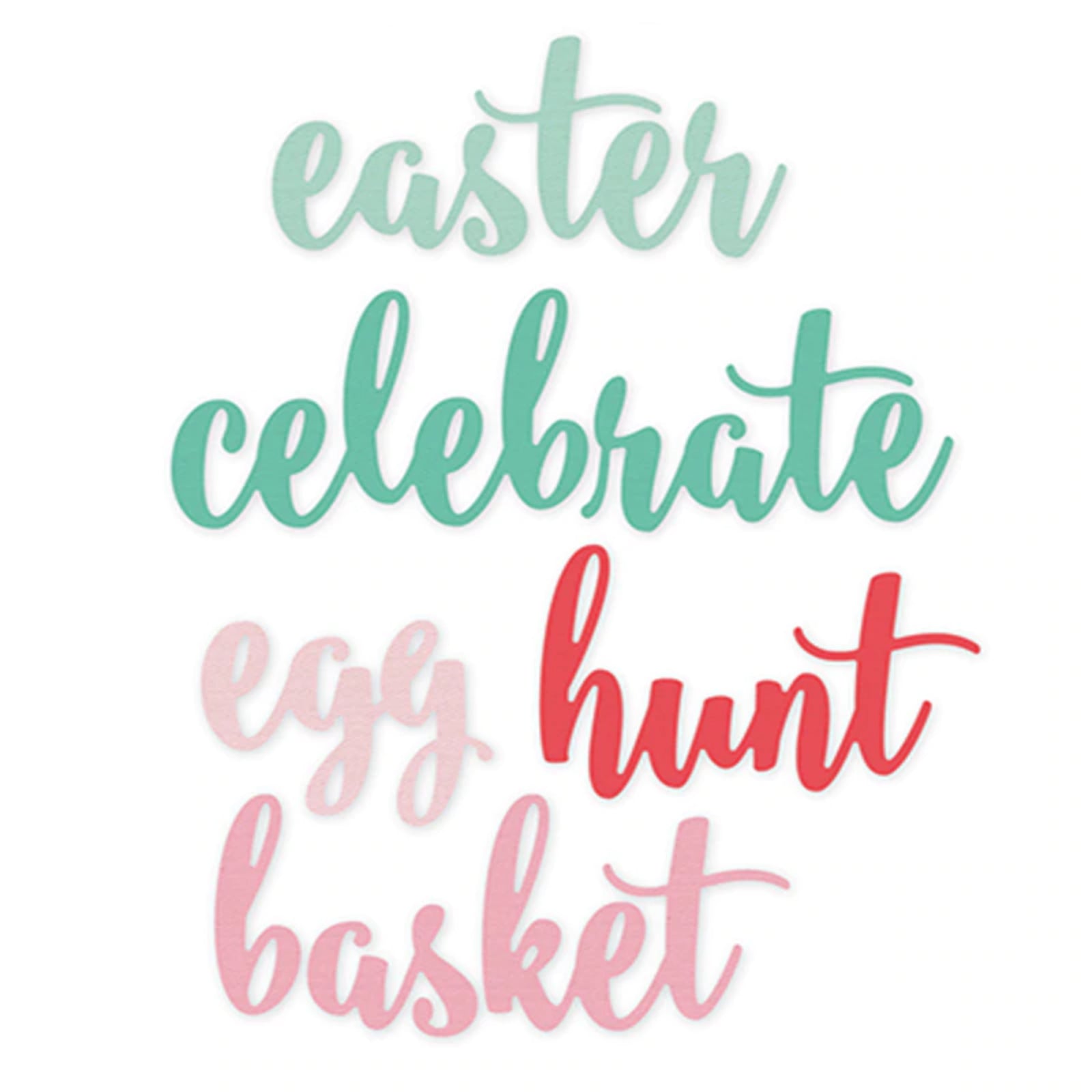 Celebrate Easter Script Sentiment Words Cutting Dies