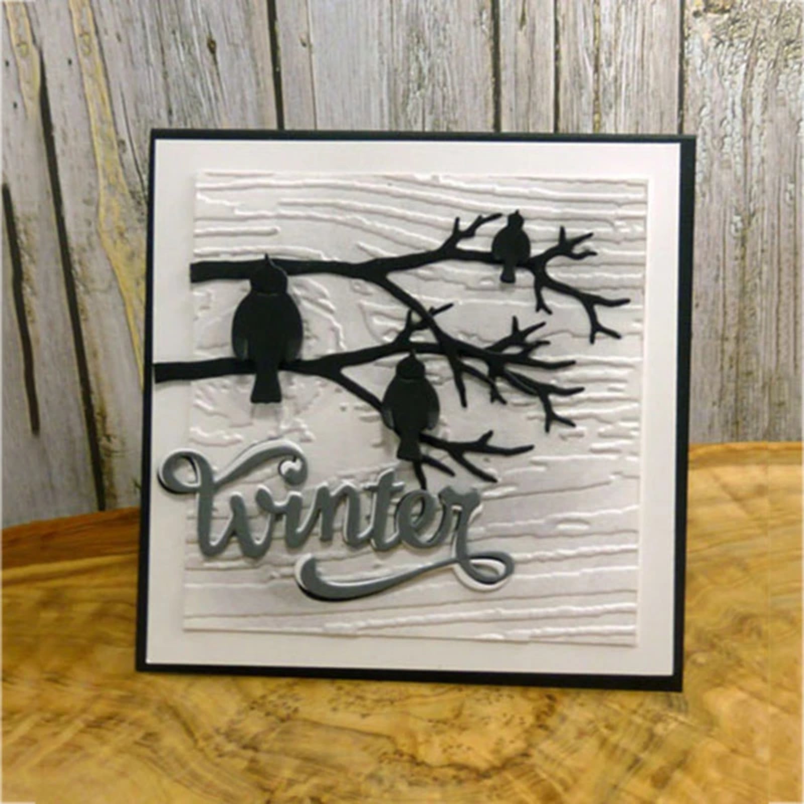 Winter Snow Scene w Branch & Birds Cutting Dies