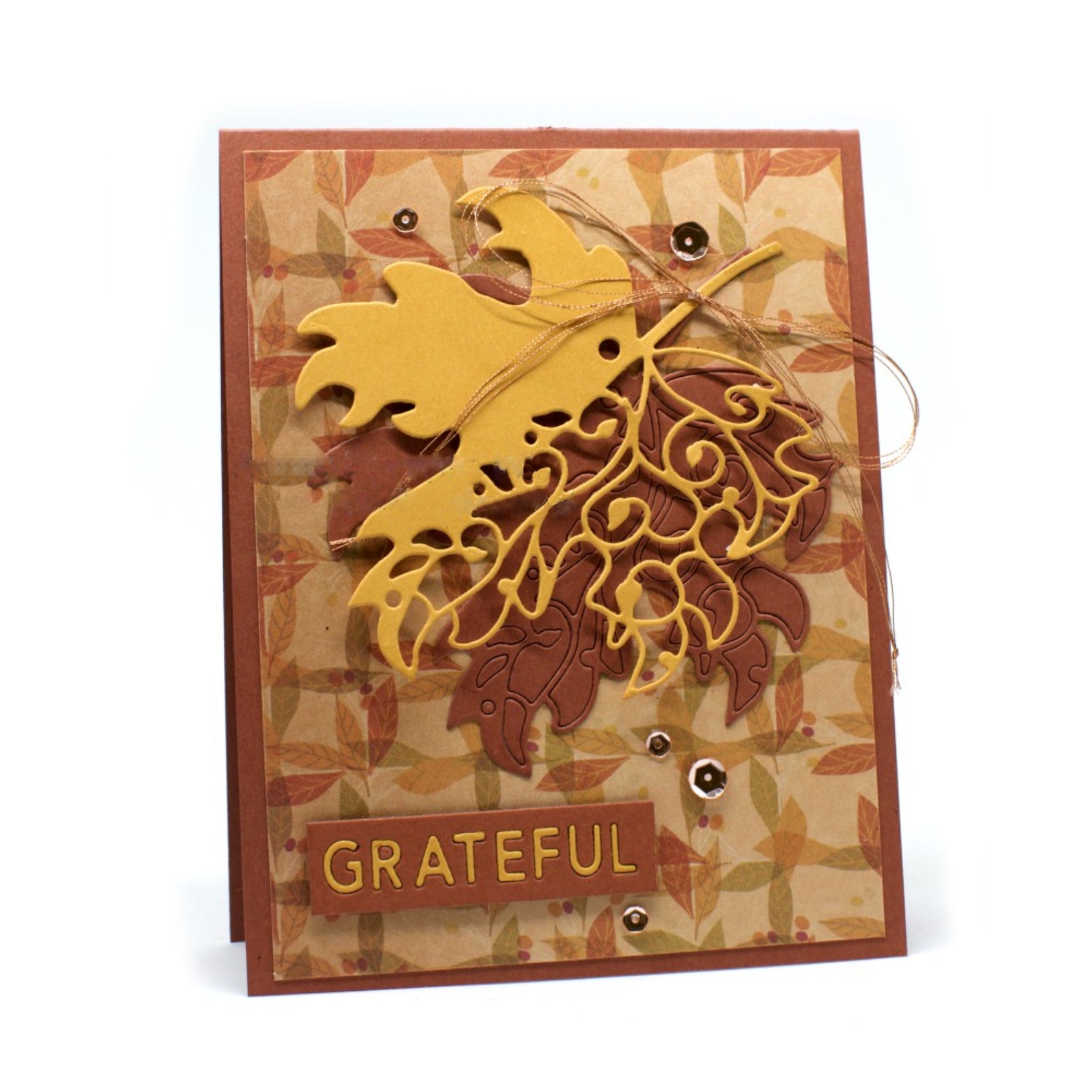 Autumn Block Sentiment Words Cutting Dies