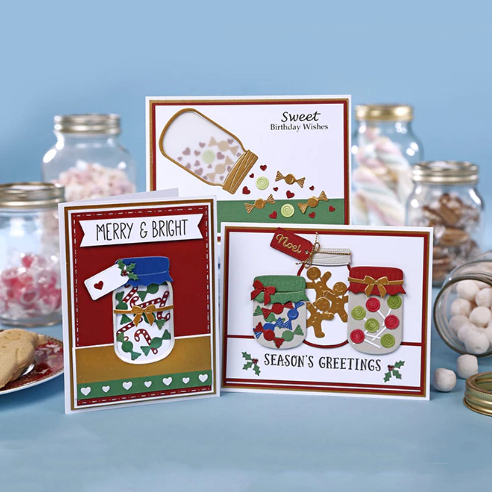 Noel Mason Jar Christmas Treats Cutting & Embossing Dies