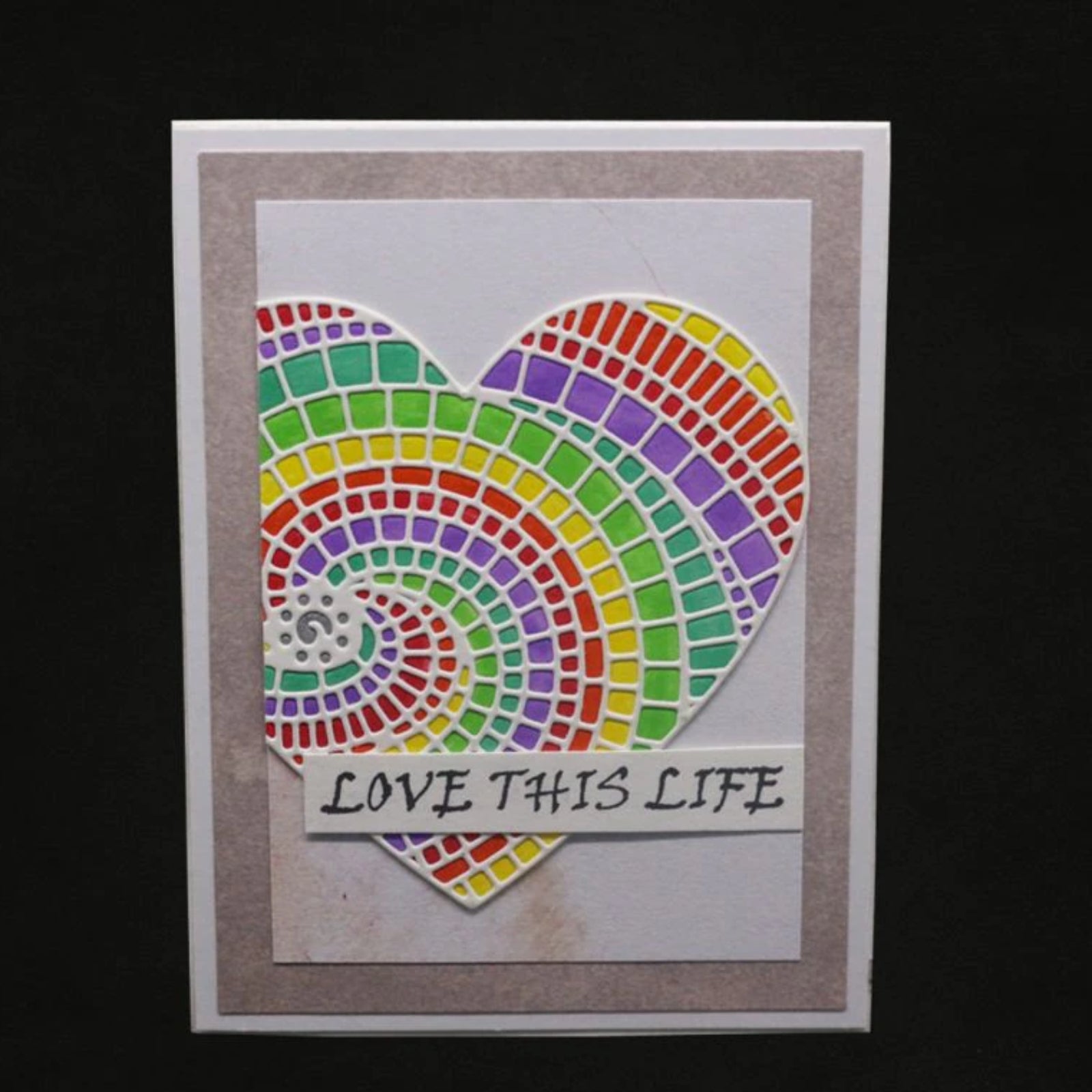 Spiral Stained Glass Heart Cutting Die