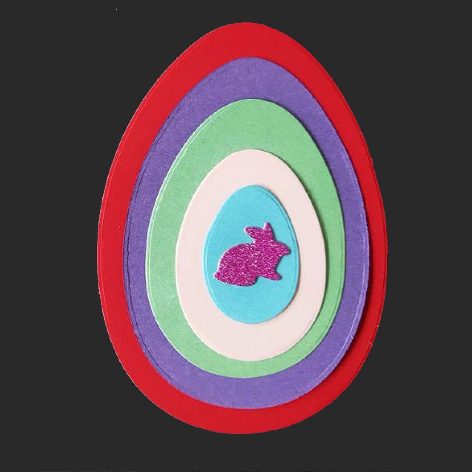 Nesting Easter Egg Cutting & Embossing Dies w Bunny