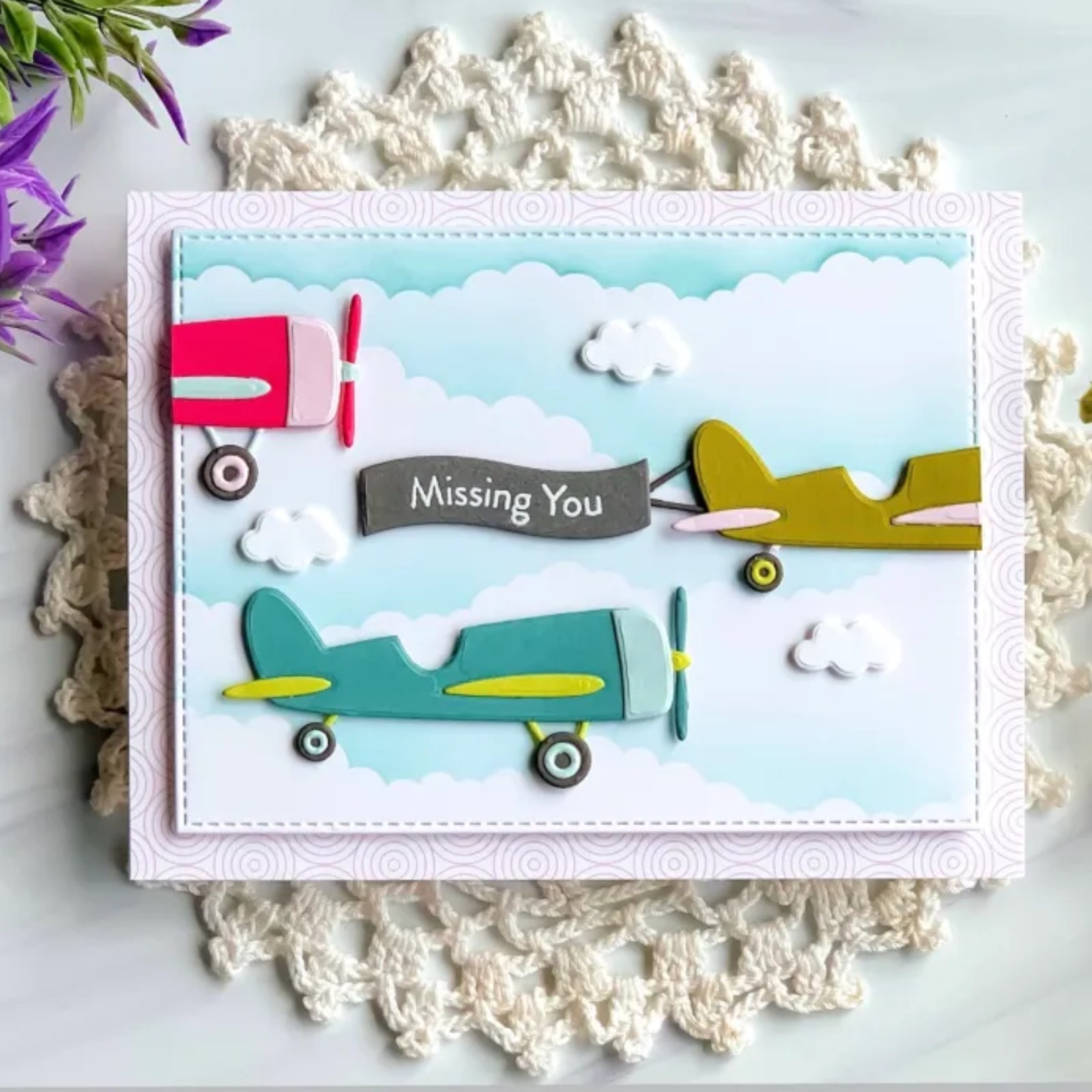 Build a Plane w Clouds Cutting & Embossing Dies