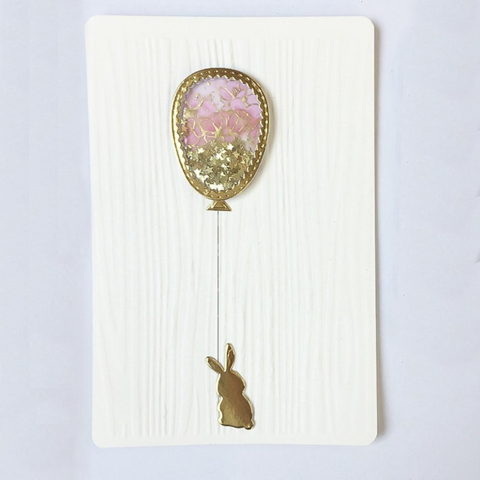 Stitched Easter Egg / Balloon Shaker w Bunny Cutting Dies