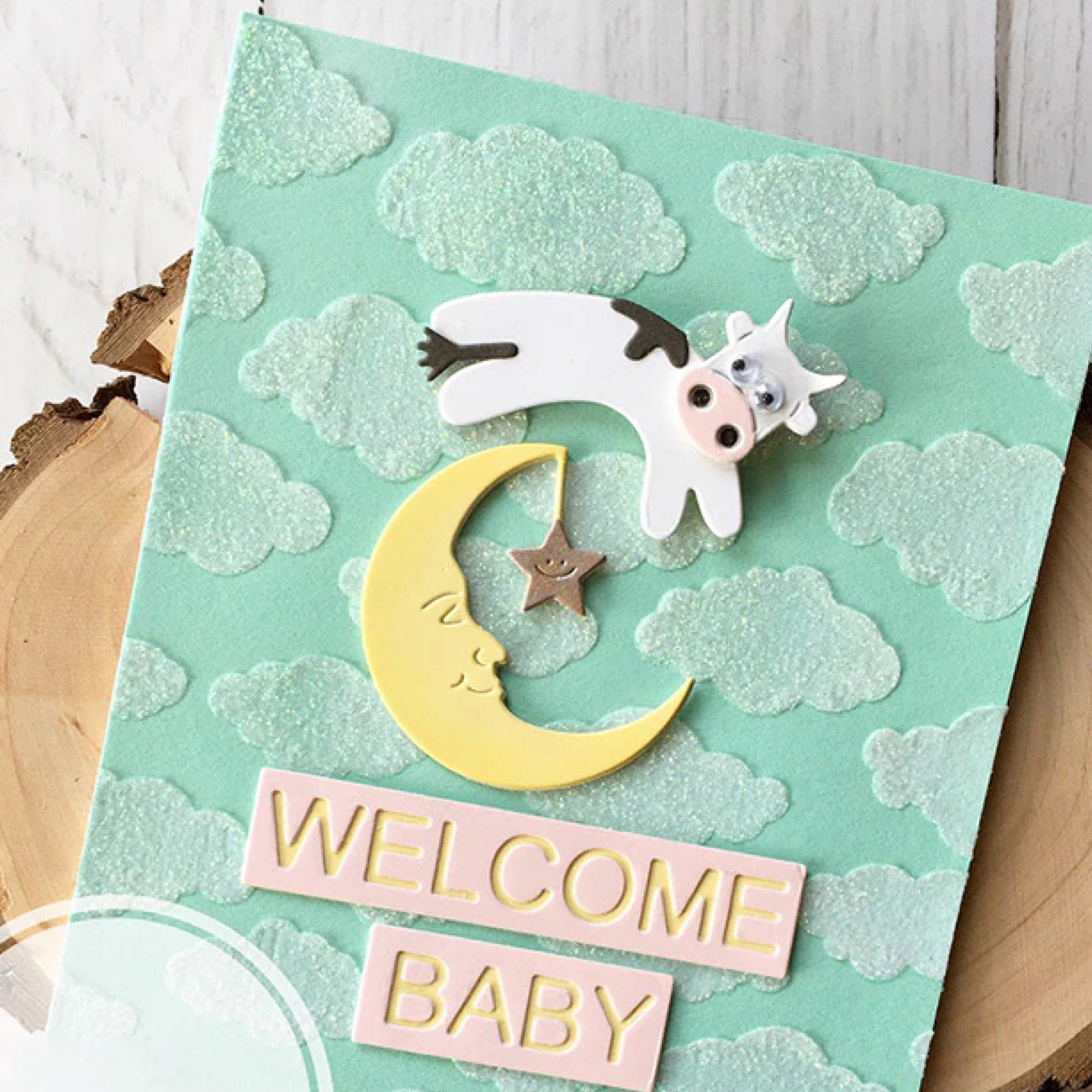 Baby Block Sentiment Words Cutting Dies