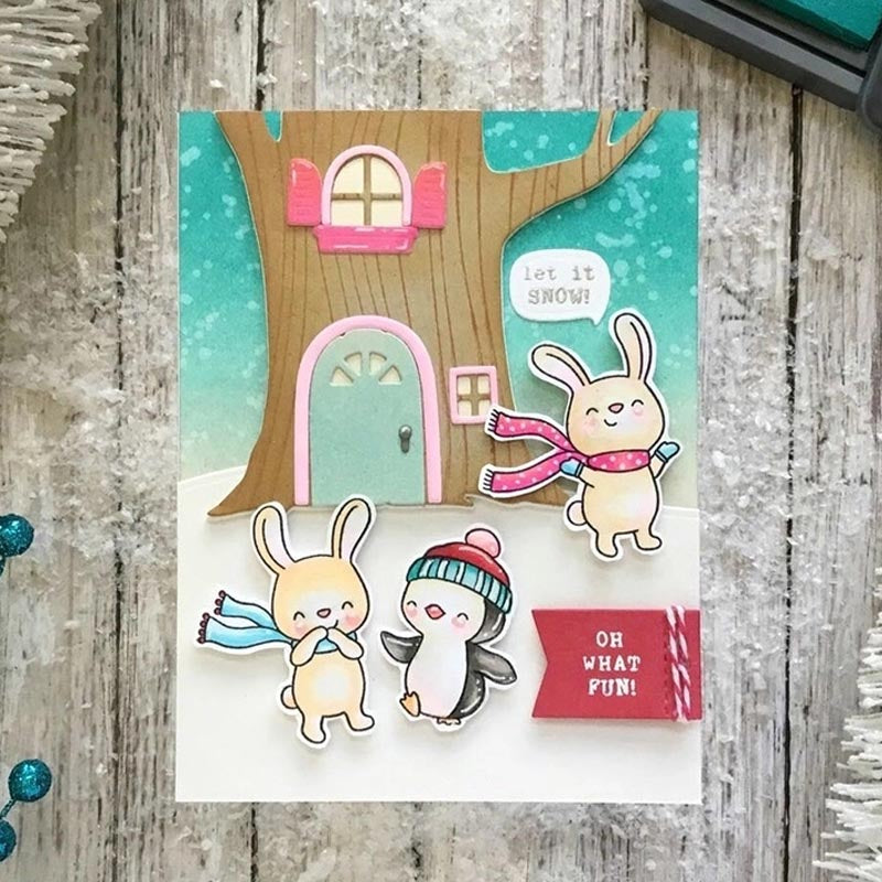 Tree House / Home in Tree Background Cutting Dies
