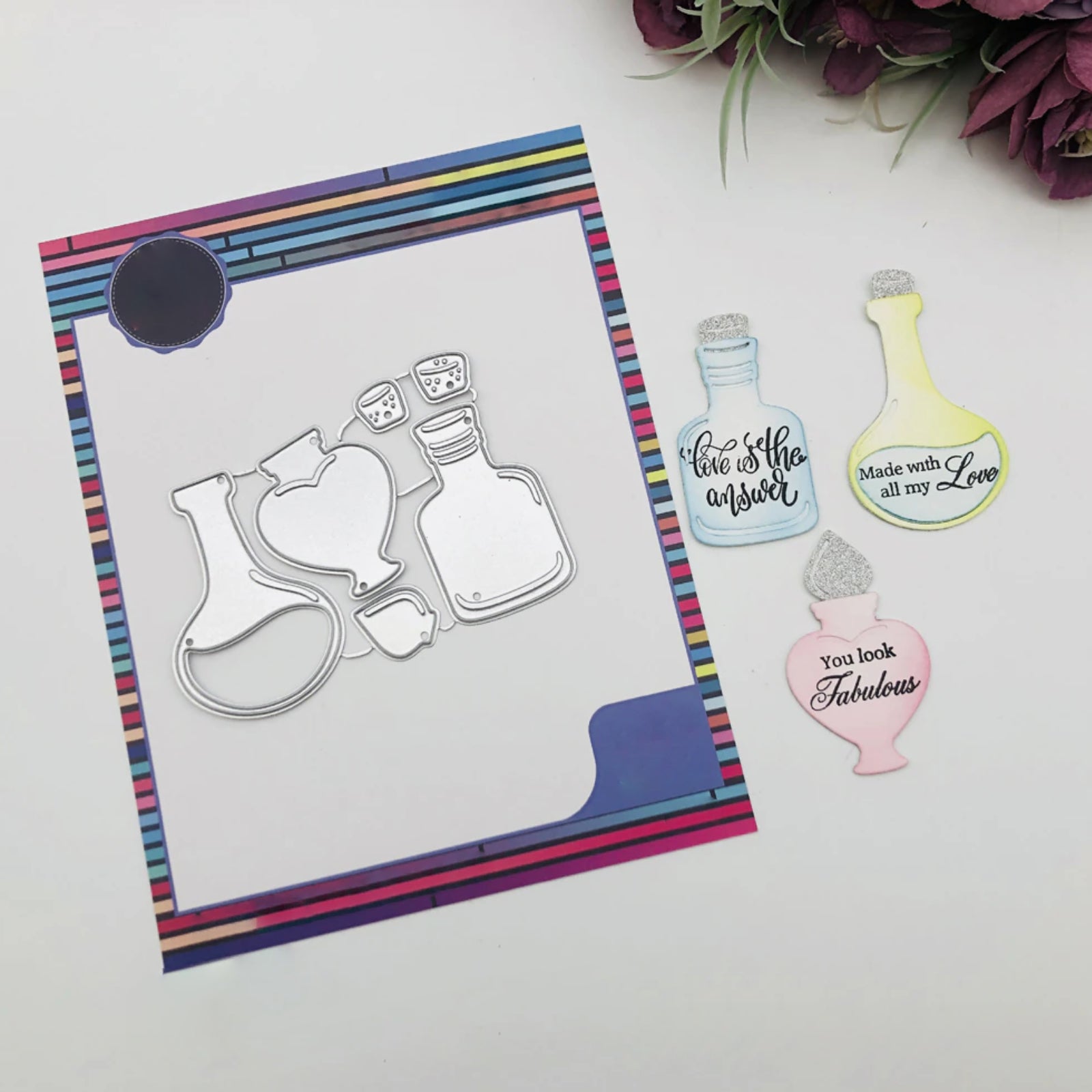 Perfumes Poison Potions Trio Cutting Dies