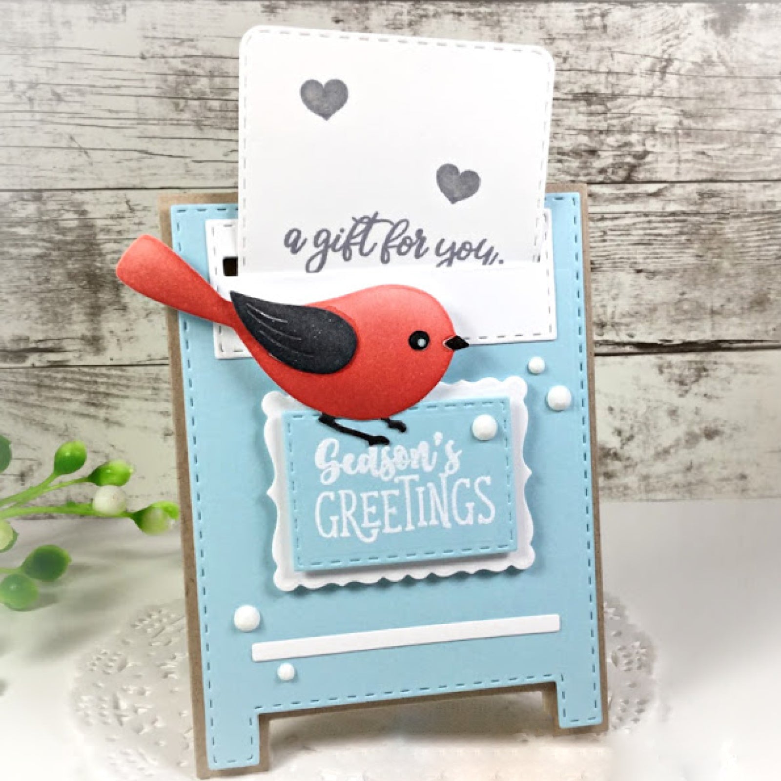 Stitched Mailbox w Slot Cutting & Embossing Dies