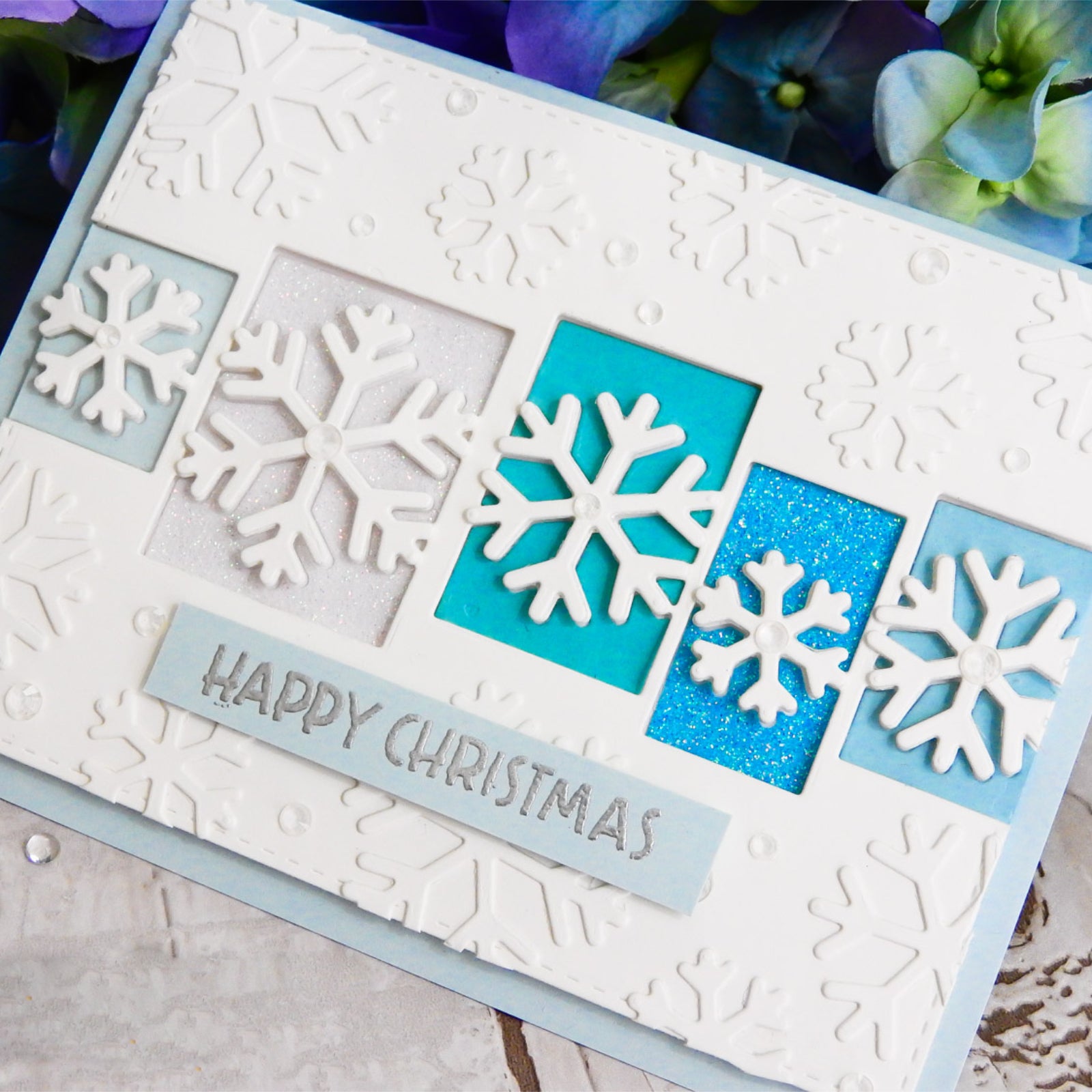 Snowflakes Cutout Rectangles Cutting Die
