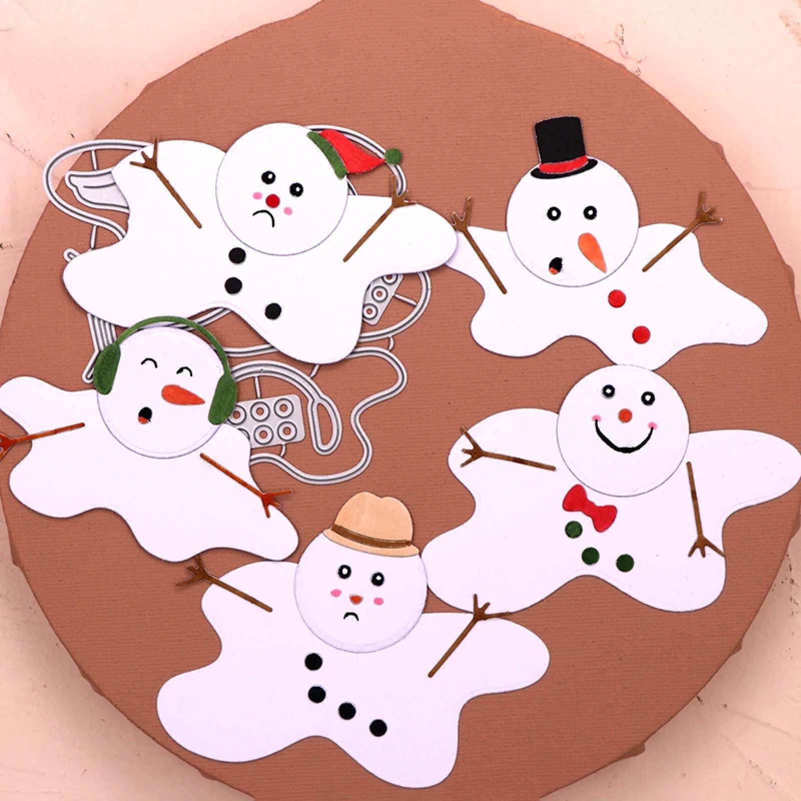 Melting Snowmen Cutting & Embossing Dies