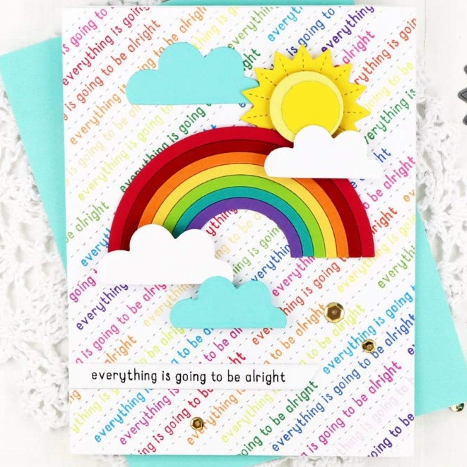 Sunny Weather w Clouds & Rainbow Cutting & Embossing Dies