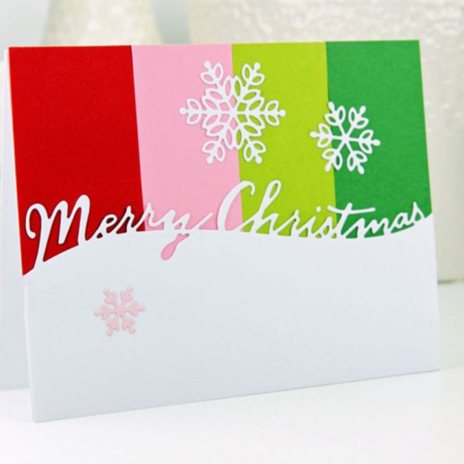 Merry Christmas Script Sloping Border Cutting Die