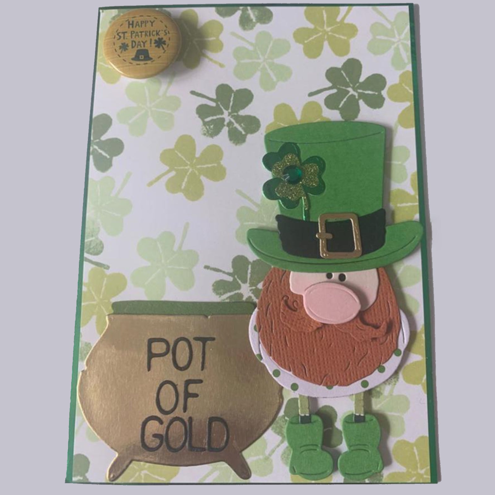 Leprechaun Gnome w Shamrock Cutting Dies