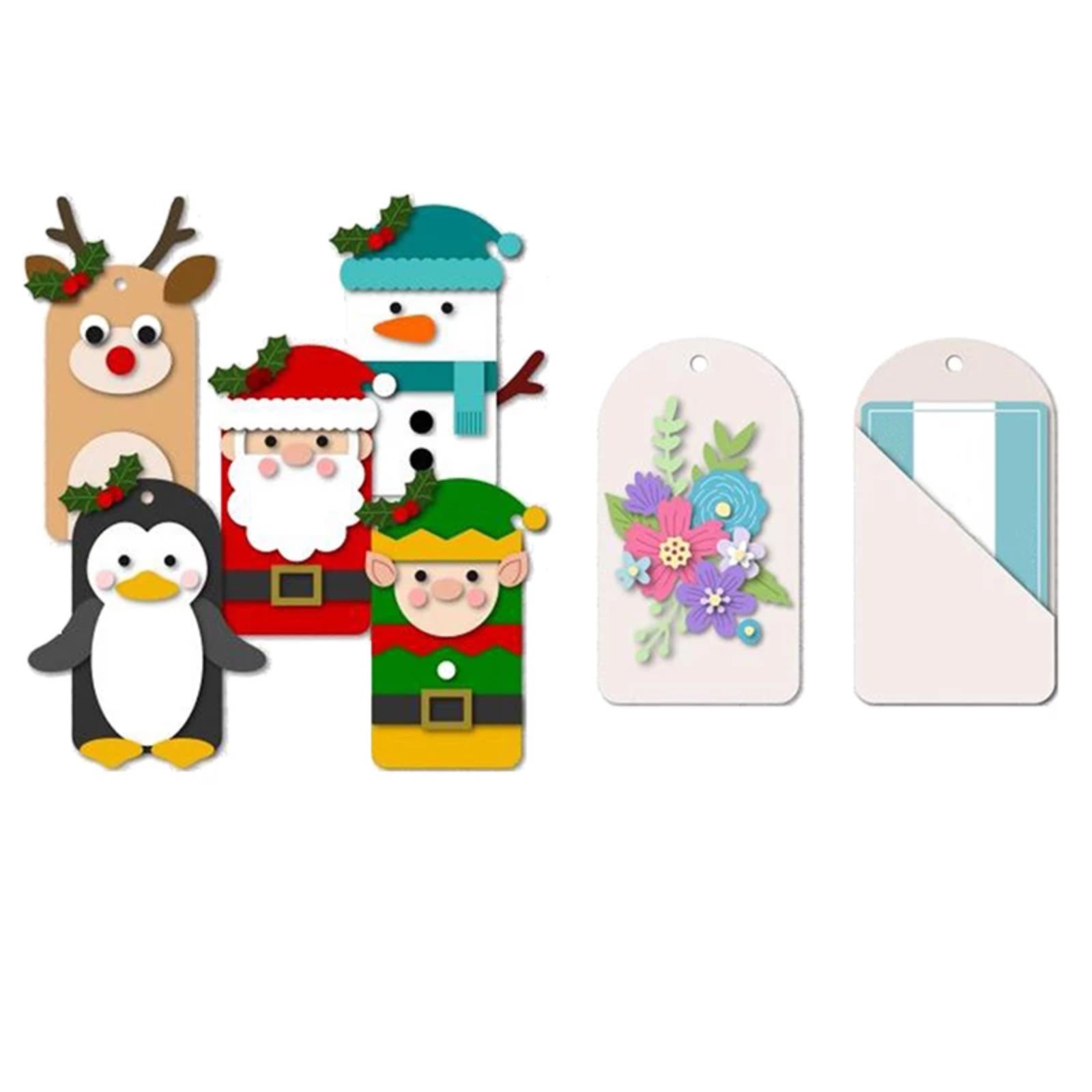 Christmas Characters w Gift Card Holder / Tag Mega Cutting Dies Set