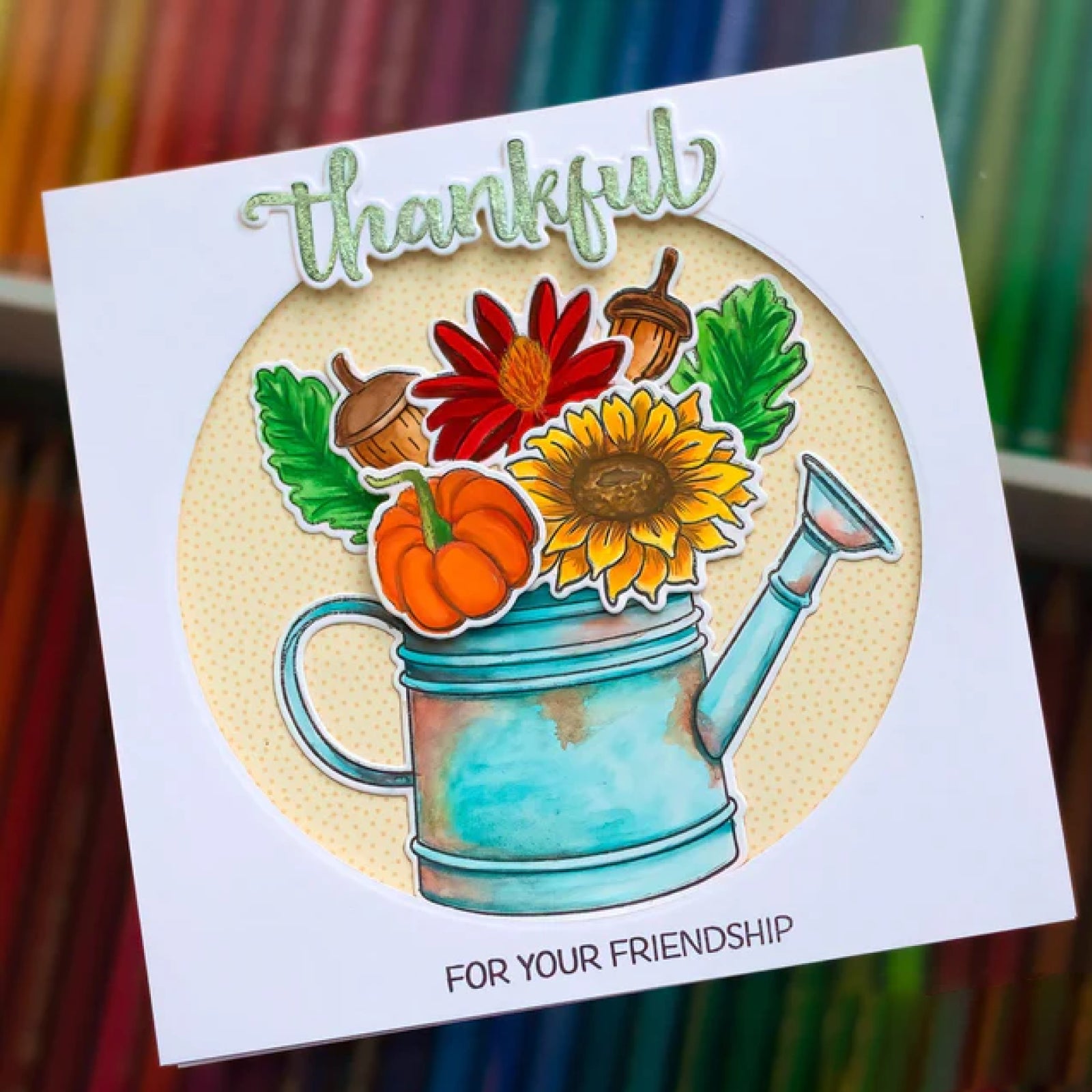 Grateful & Thankful Sentiments Builder Cutting Dies & Stamps Set