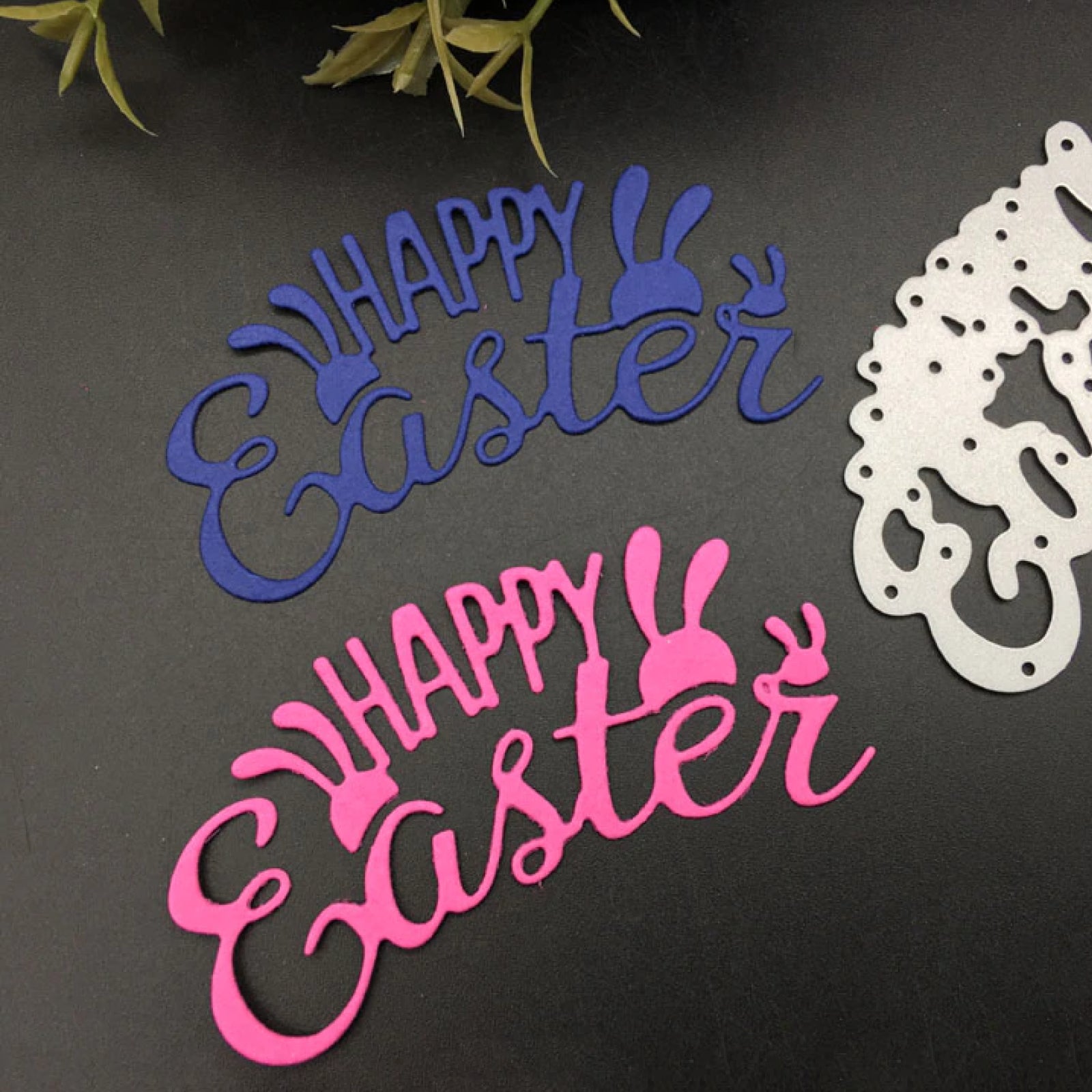 Happy Easter w Bunny Heads Cutting Die