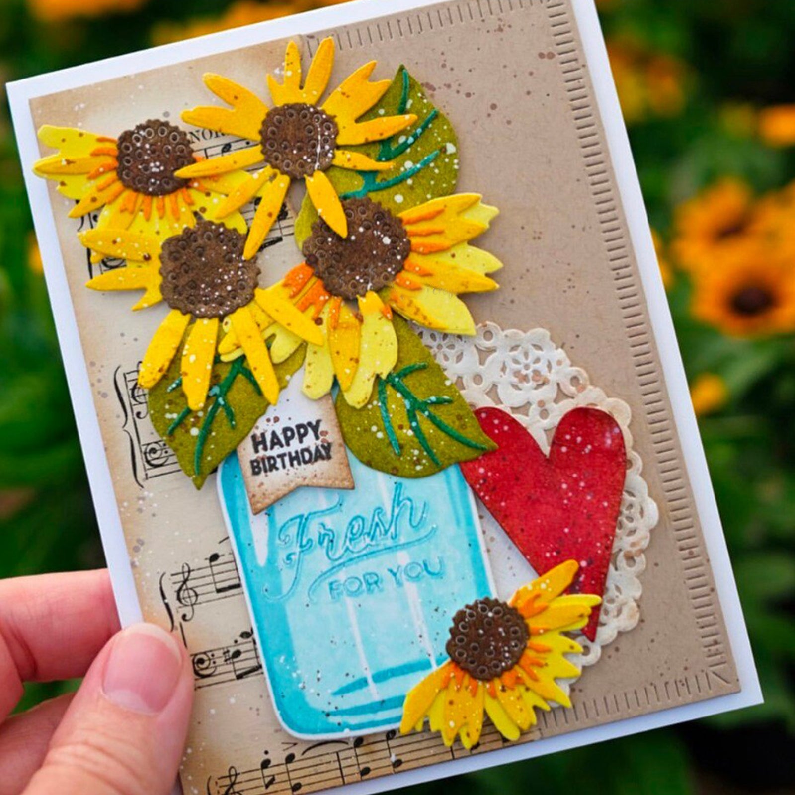 Build a Bunch of Daisies w Leaves Cutting & Embossing Dies