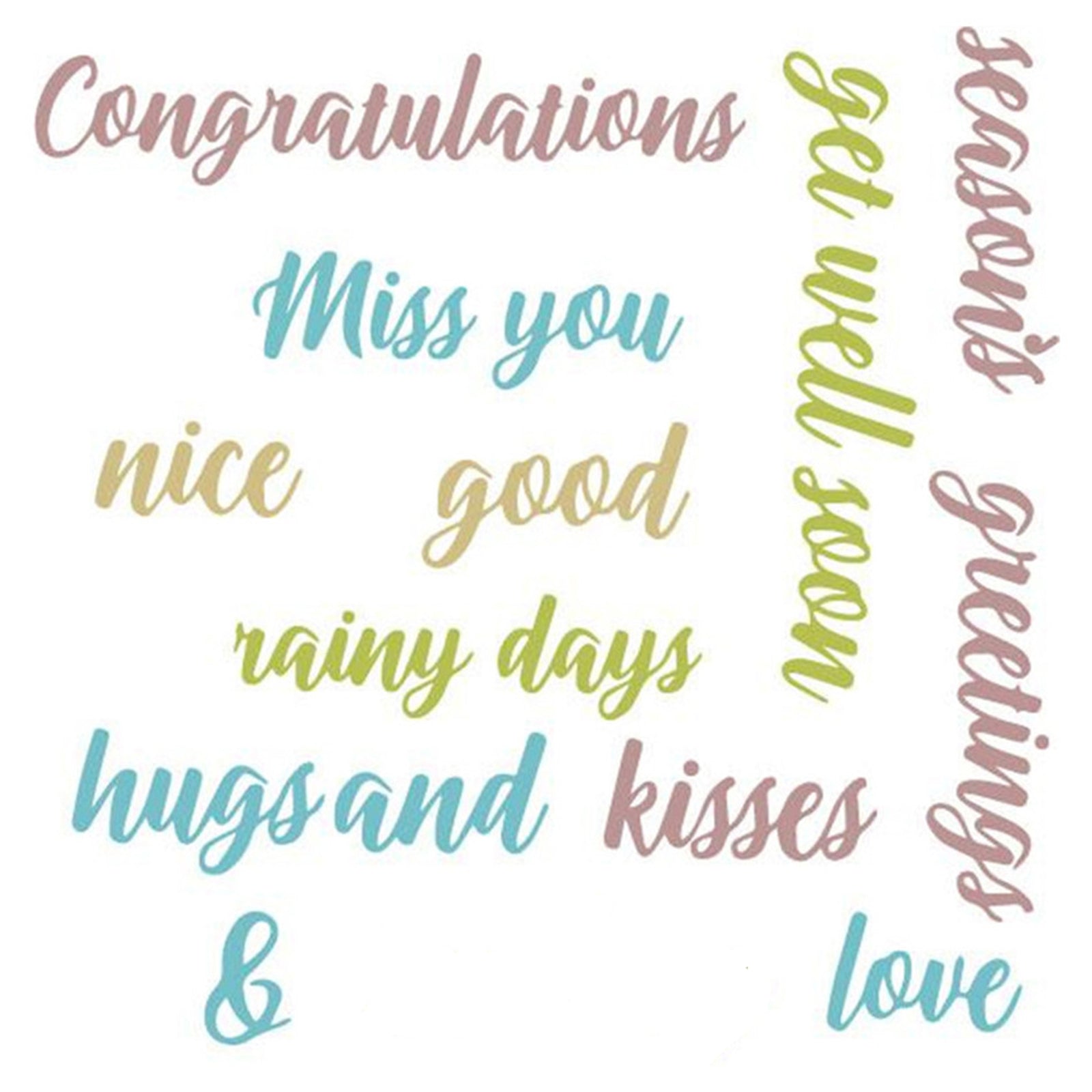 So Many Words Sentiments Cutting Dies