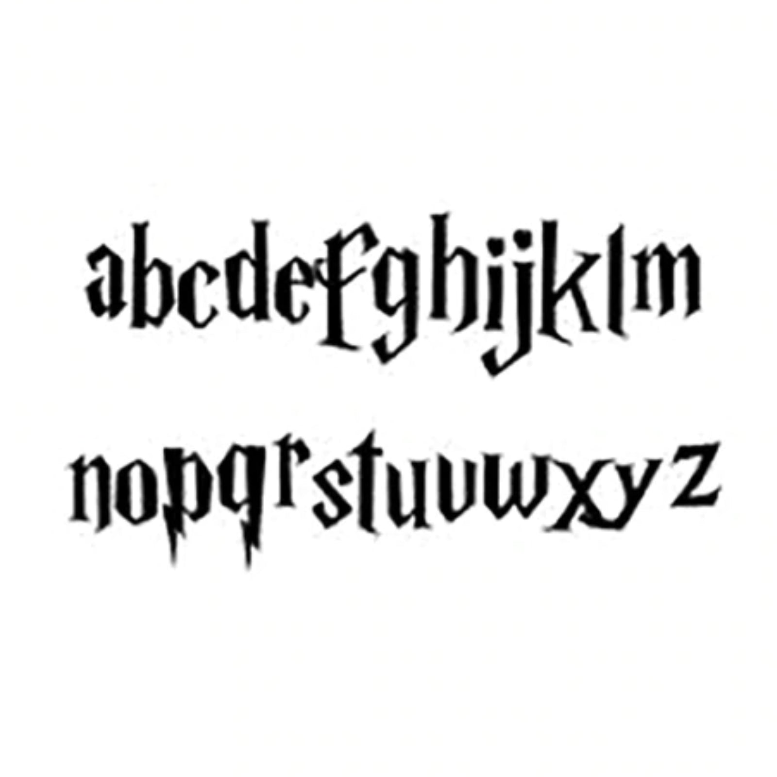Lightning Bolts Lowercase Letters Alphabet Cutting Dies