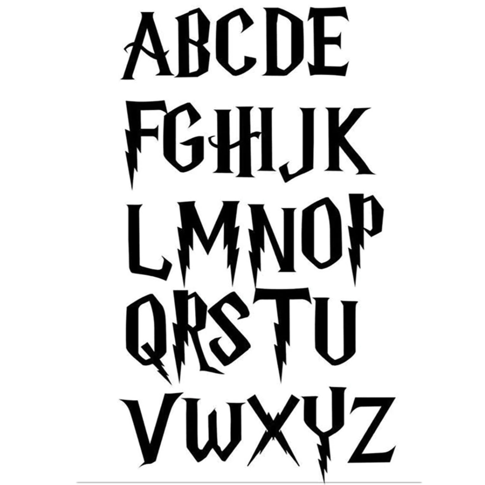 Lightning Bolts Capital Letters Alphabet Cutting Dies