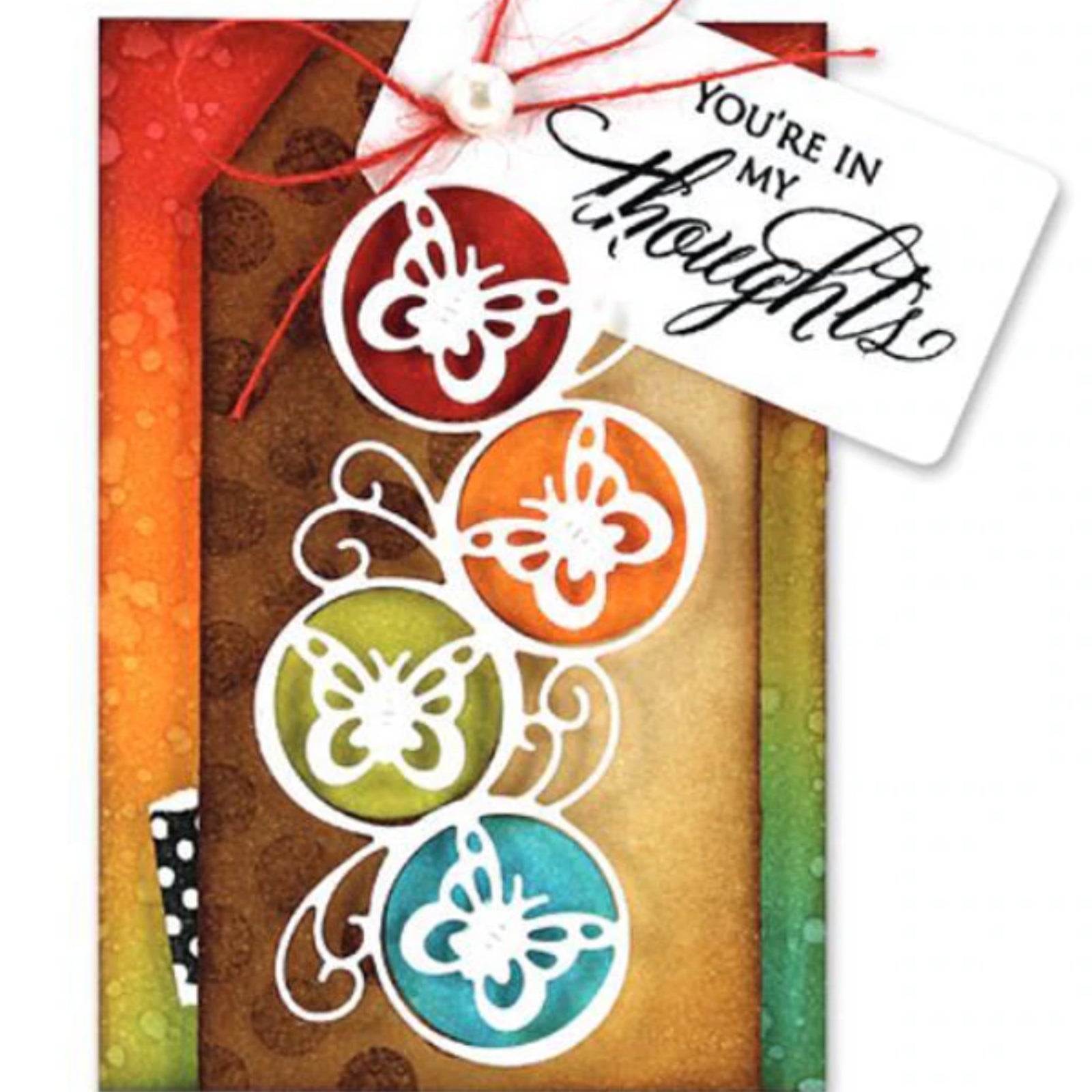 Swirling Butterflies in Circles Cutting Die