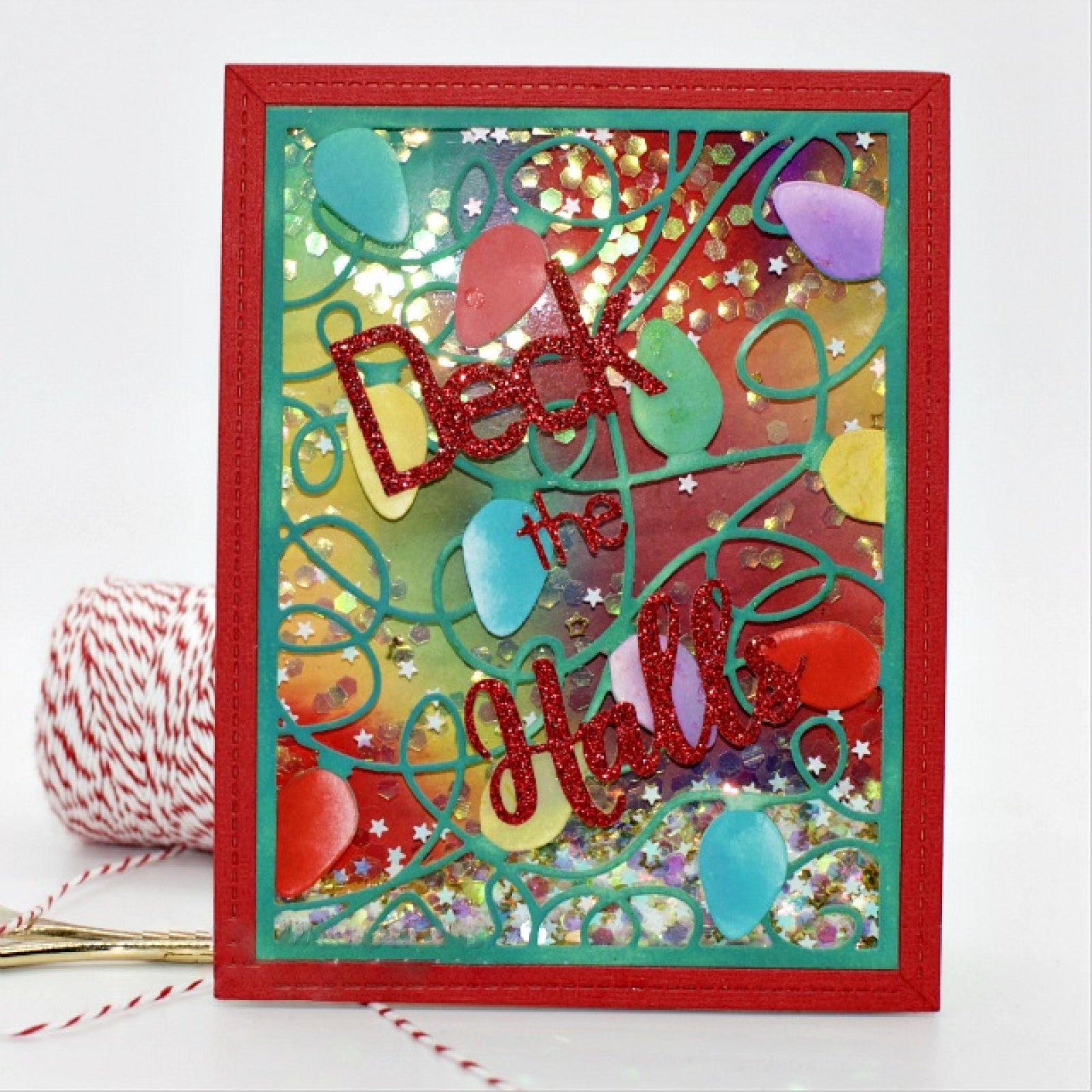 Light It Up Tangled Bulbs Background Frame Cutting Die