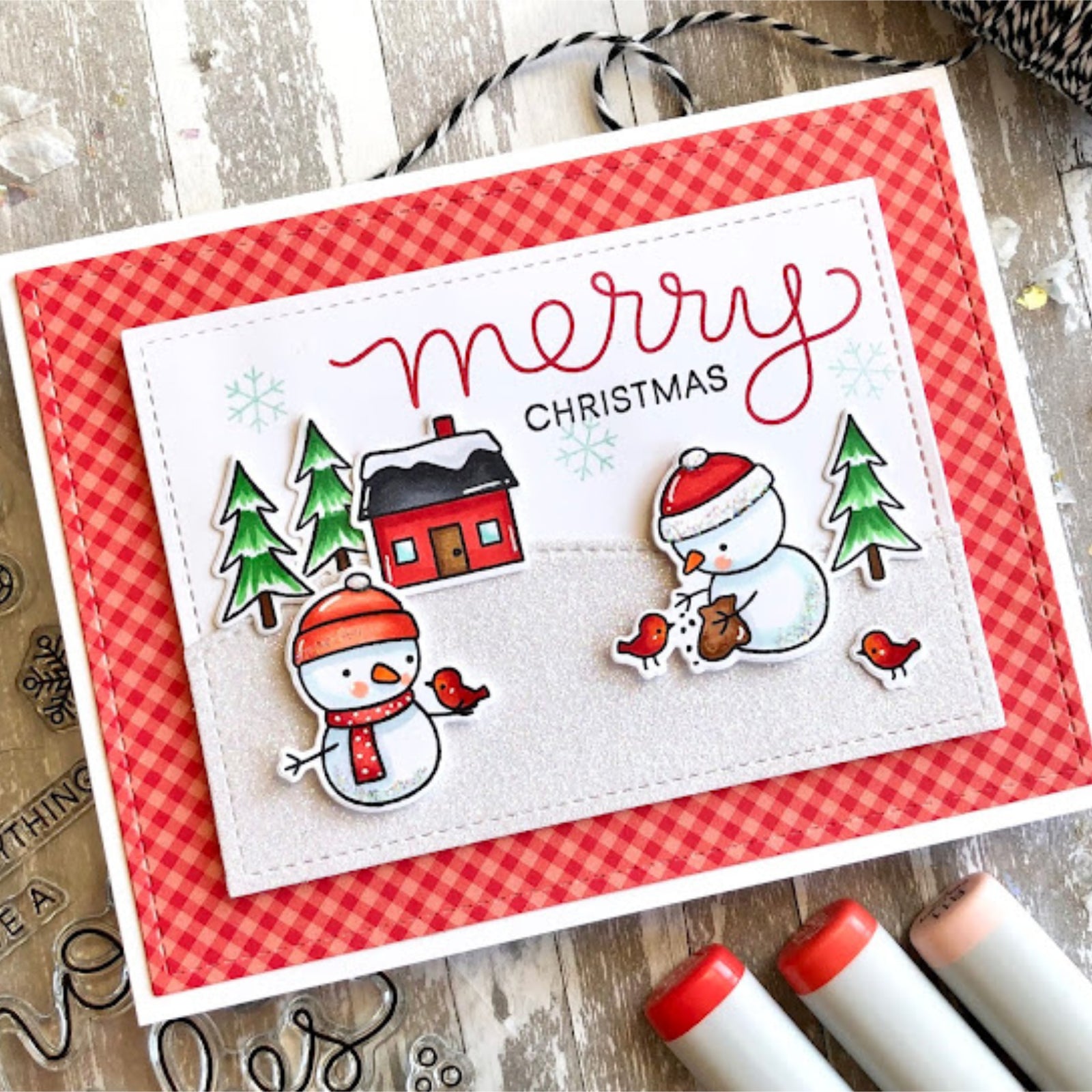 Nine Little Snowmen Cutting Dies & Stamps Set