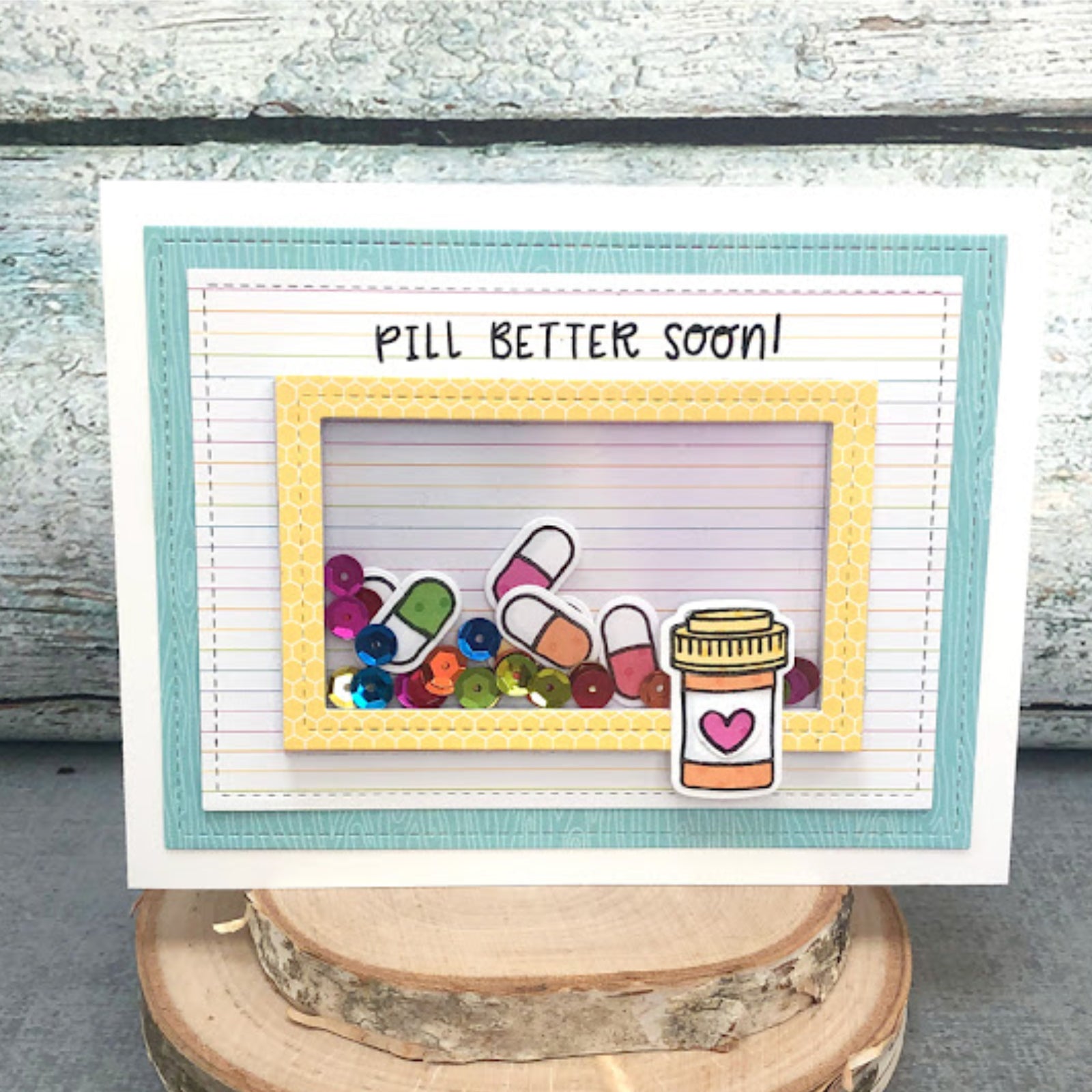 Get Well Pill Better Soon Cutting Dies & Stamps Set