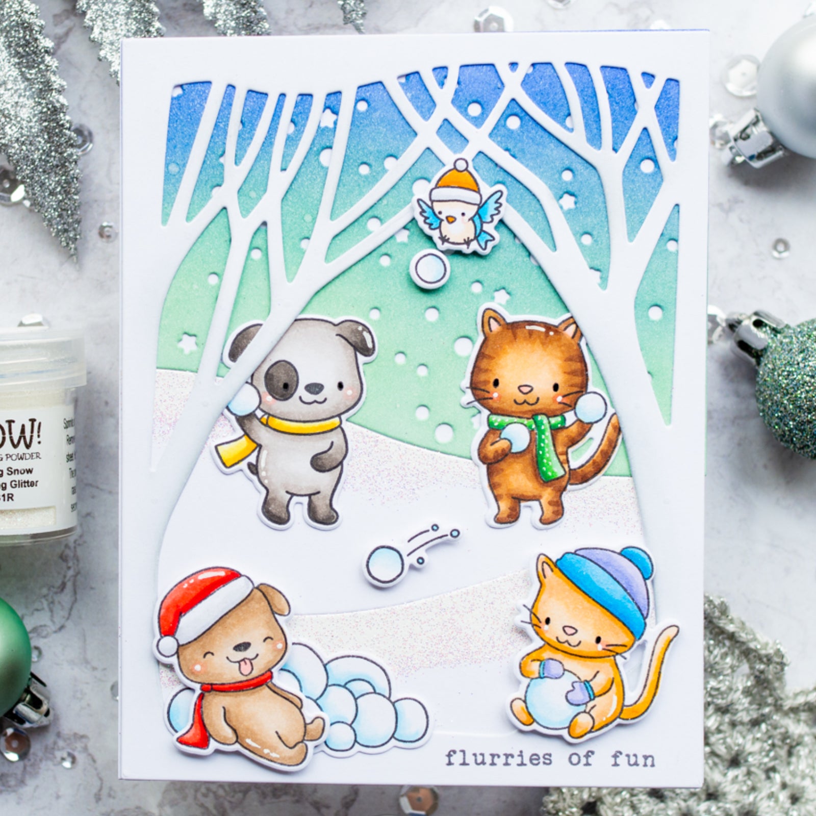 Oh What Fun Winter Animal Friends Cutting Dies & Stamps Set