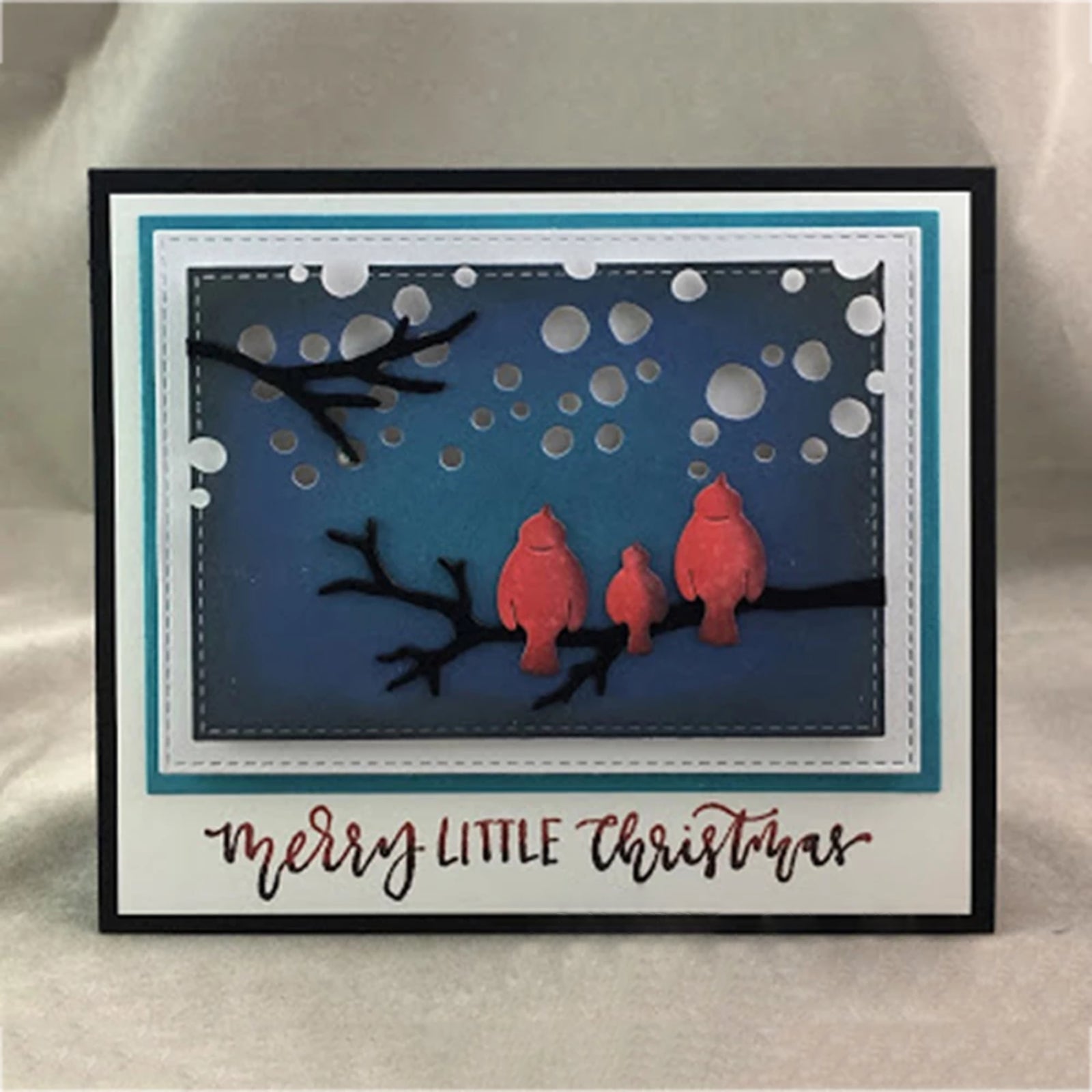 Winter Snow Scene w Branch & Birds Cutting Dies