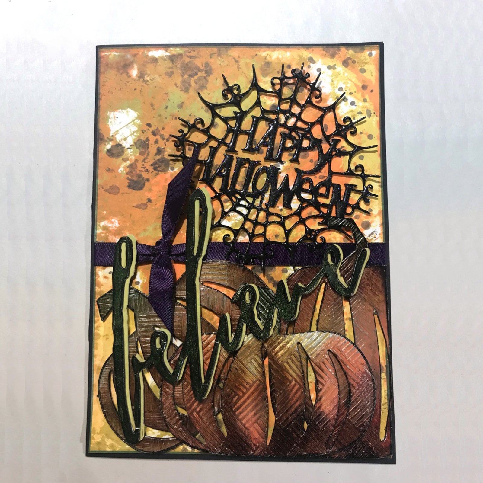 Happy Halloween Gothic Spiderweb Sentiment Cutting Die