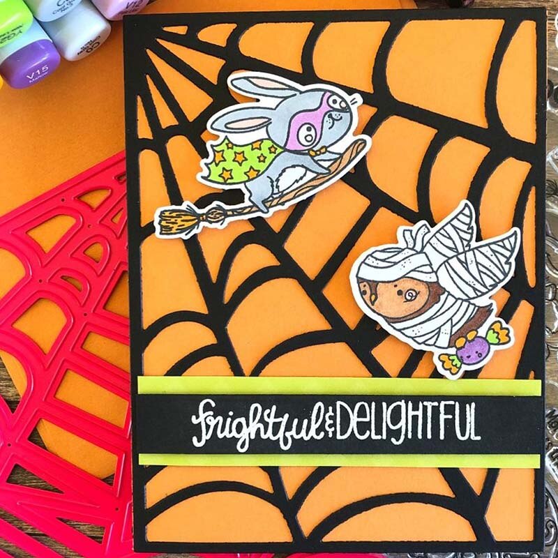 Spider Web Close-up Background Frame Cutting Die