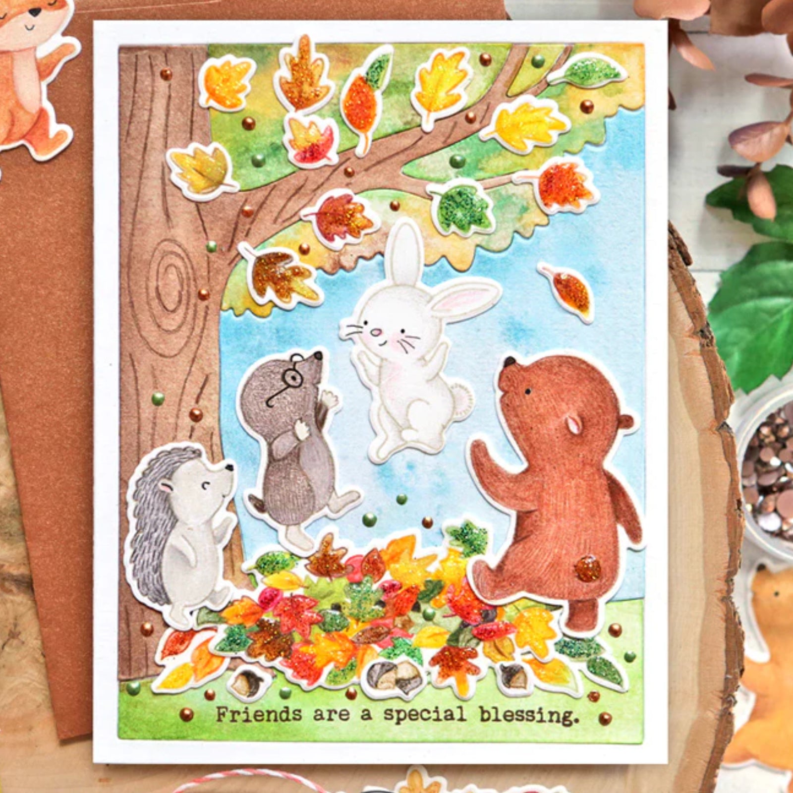 Oak Tree Close-up Background Frame Cutting Dies