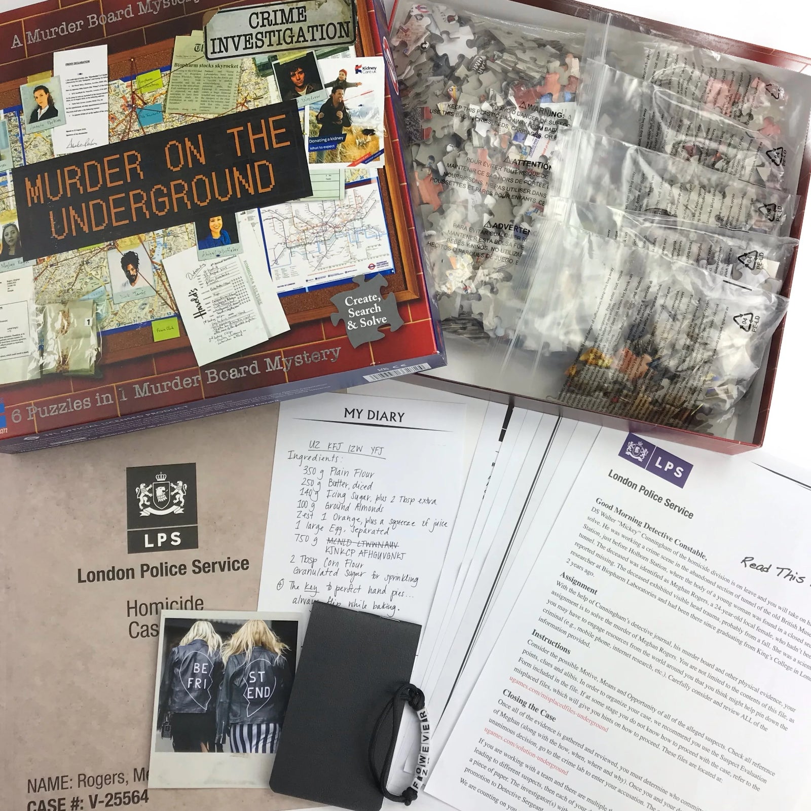 Detective Stories - Murder on the Underground - Case Files & Jigsaw Puzzle