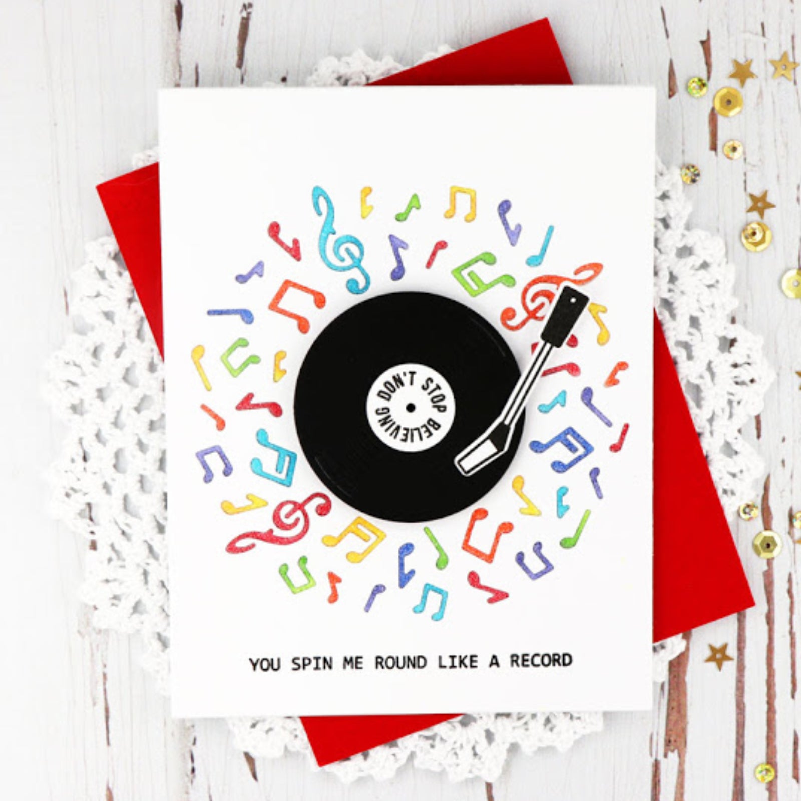 Music is All Around Musical Notes Background Cutting Die