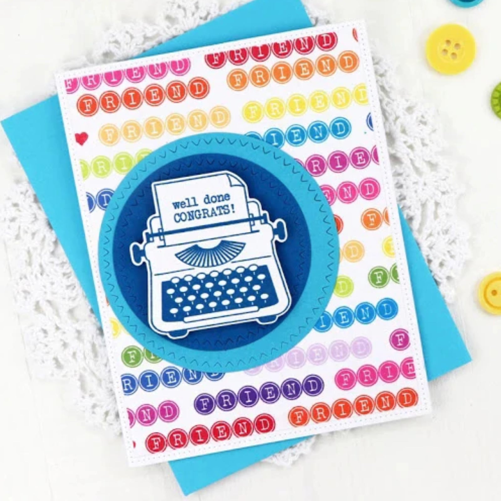 You’re My Type Typewriter w Hearts & Numbers Small Cutting Dies & Stamps Set