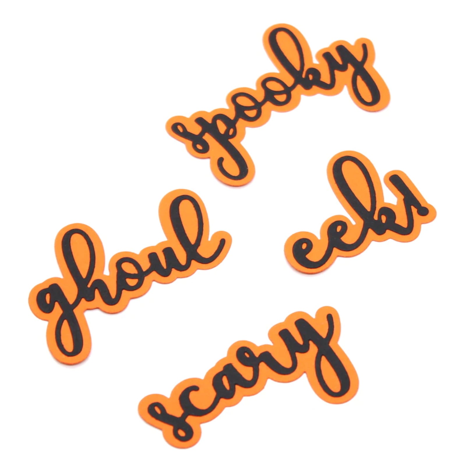 Scary Ghoul Halloween Words w Shadows Cutting Dies