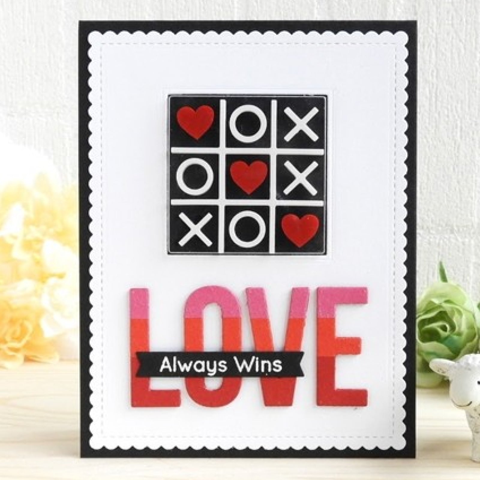 XOXO Tic-Tac-Toe Game w Hearts Cutting Dies