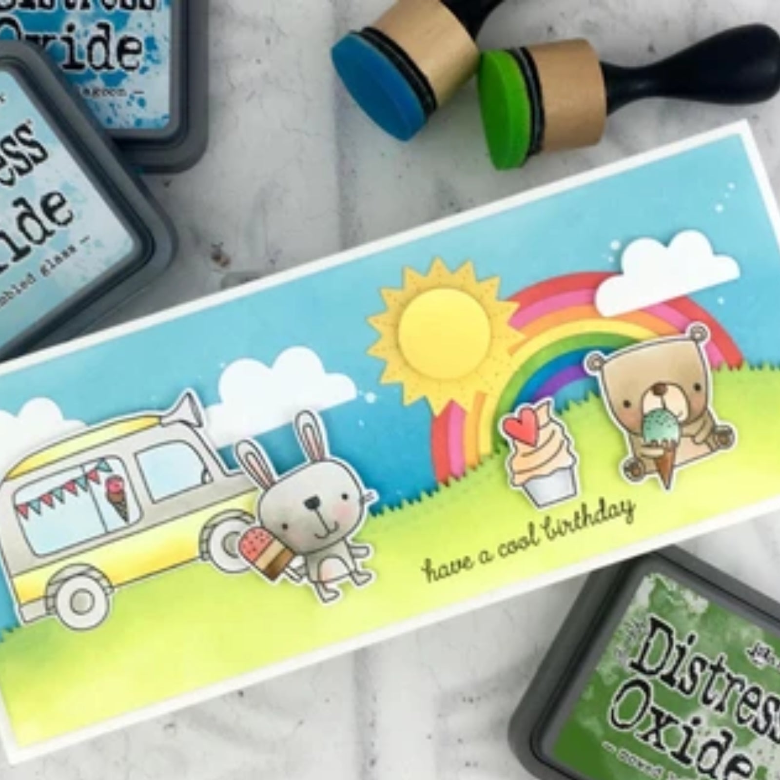 Sunny Weather w Clouds & Rainbow Cutting & Embossing Dies