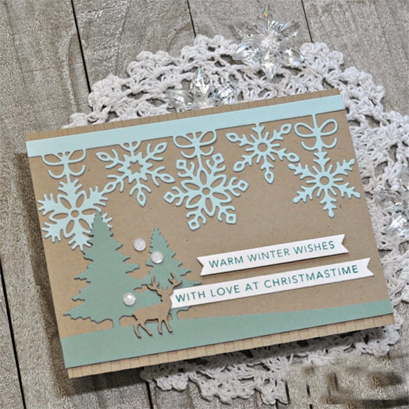 Evergreen Trees Duo Backdrop Borders Cutting Dies