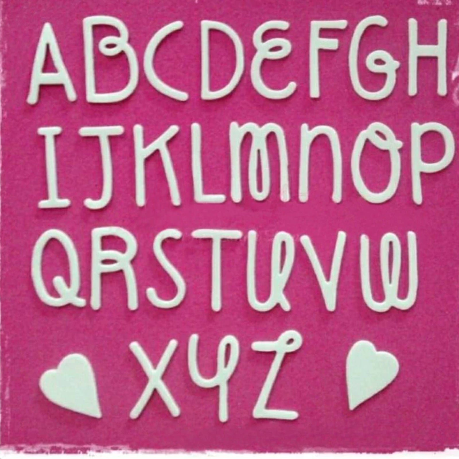 Loop De Loop Alphabet w Hearts Cutting & Embossing Dies