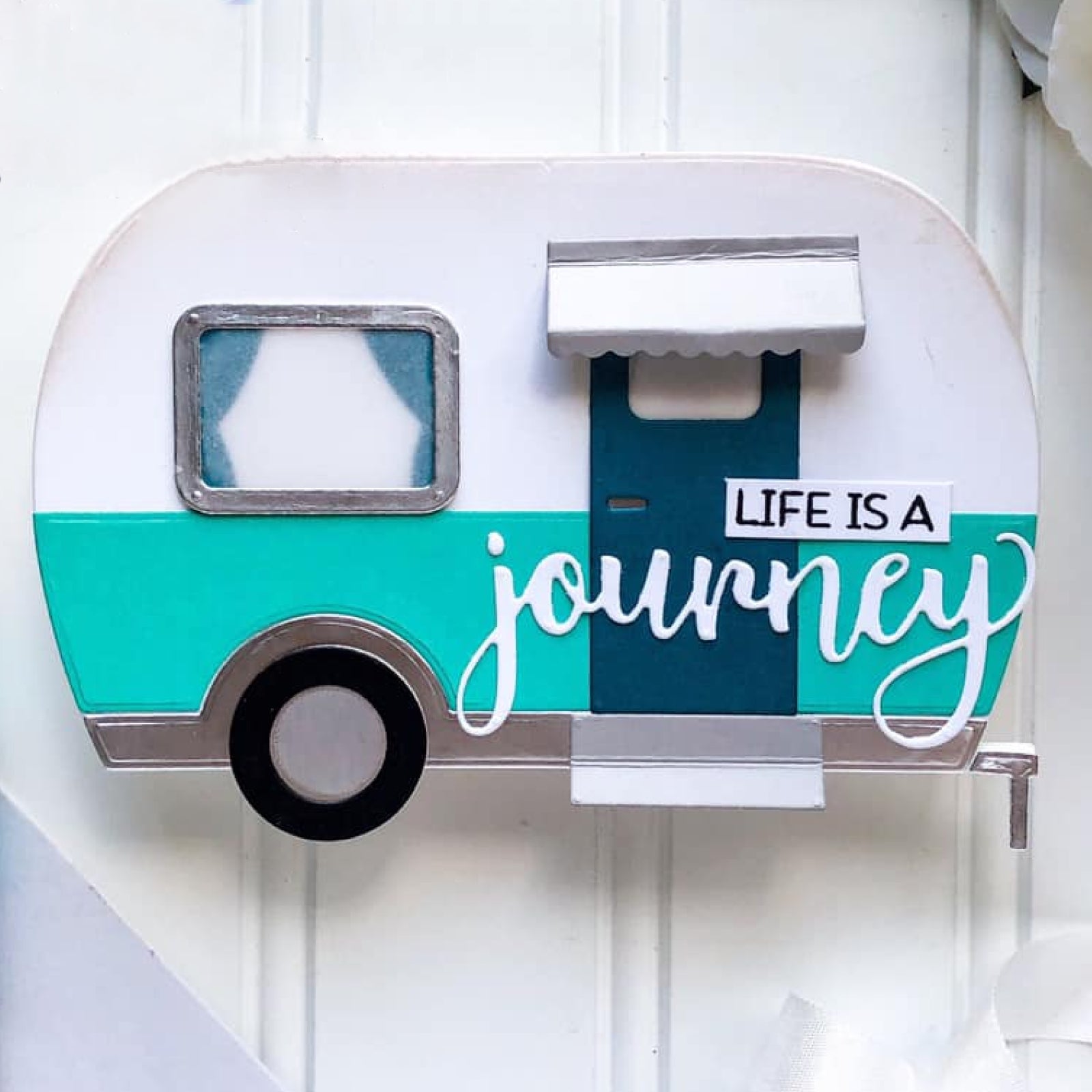 Large Camper Trailer Card Cutting & Embossing Dies