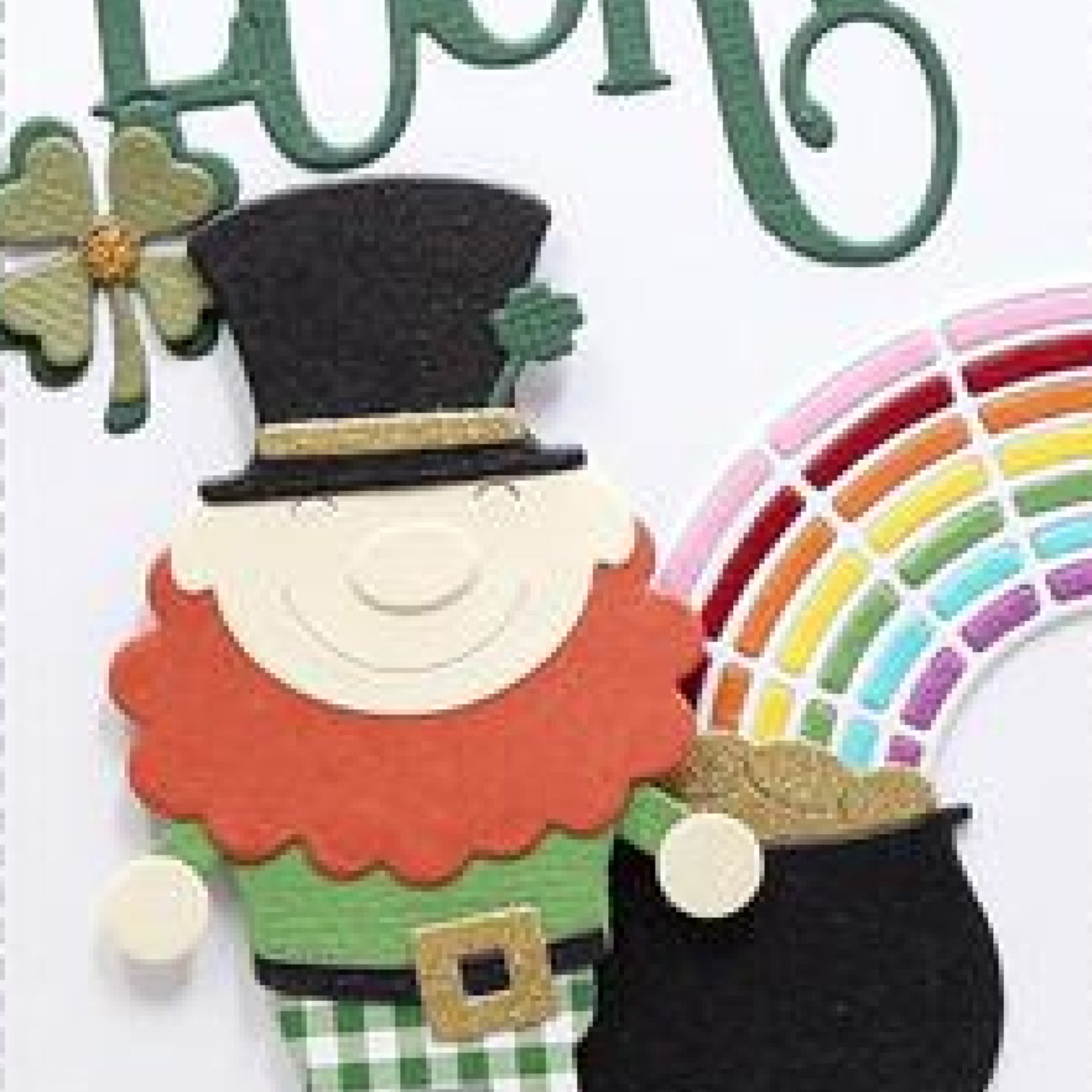 Happy Leprechaun w Two Hats Cutting & Embossing Dies