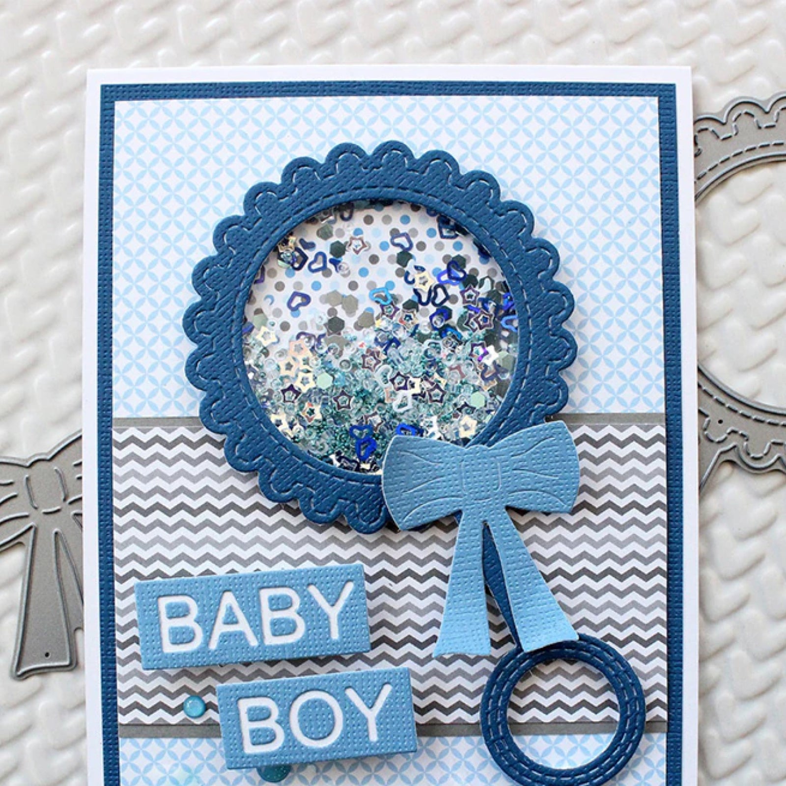 Baby Block Sentiment Words Cutting Dies