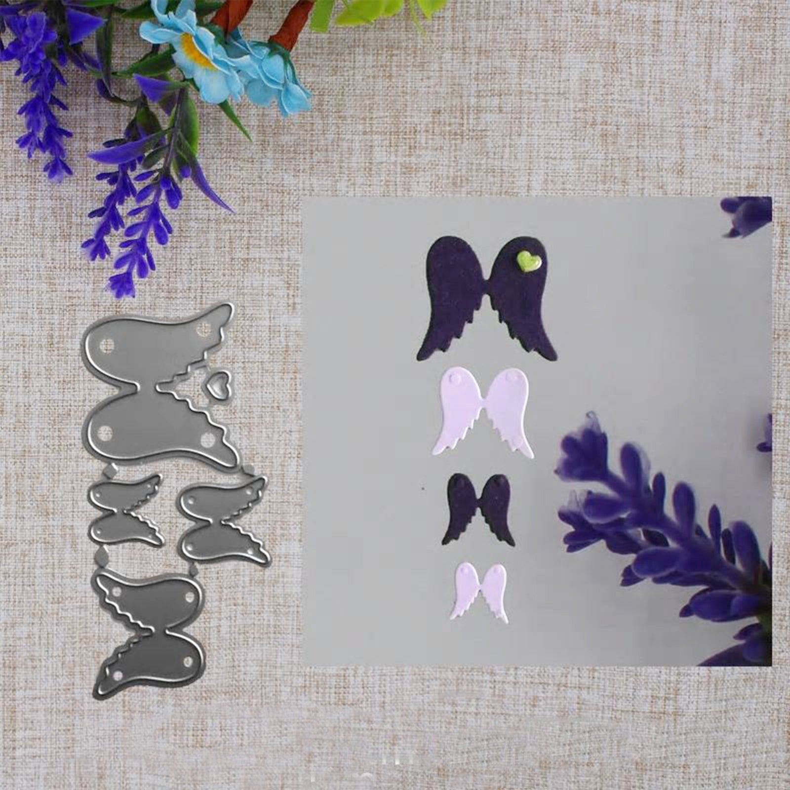 Angel Wings with Heart Cutting Dies – 4 Sizes