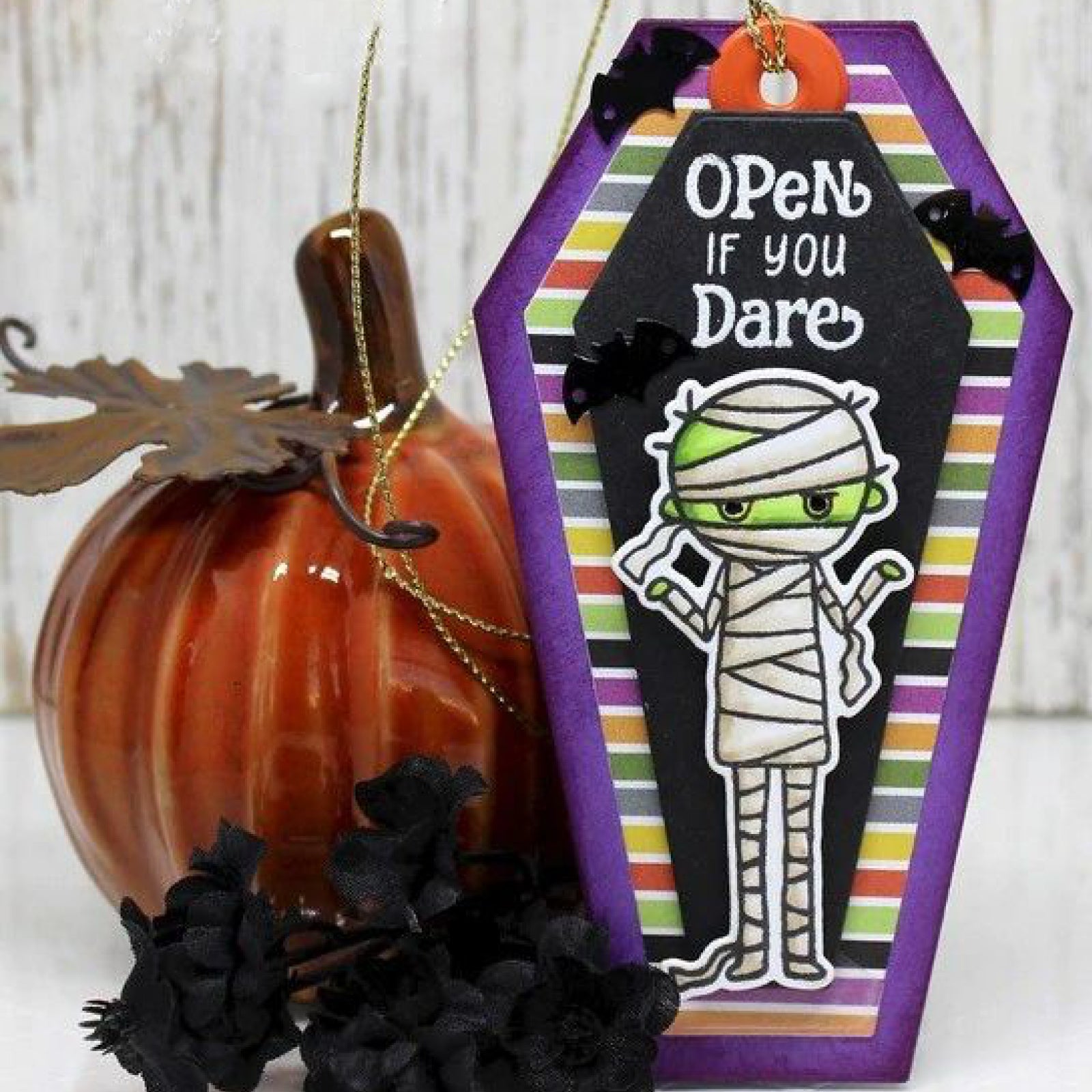 Coffin/Tombstone Nesting Cutting & Embossing Dies w Stitching